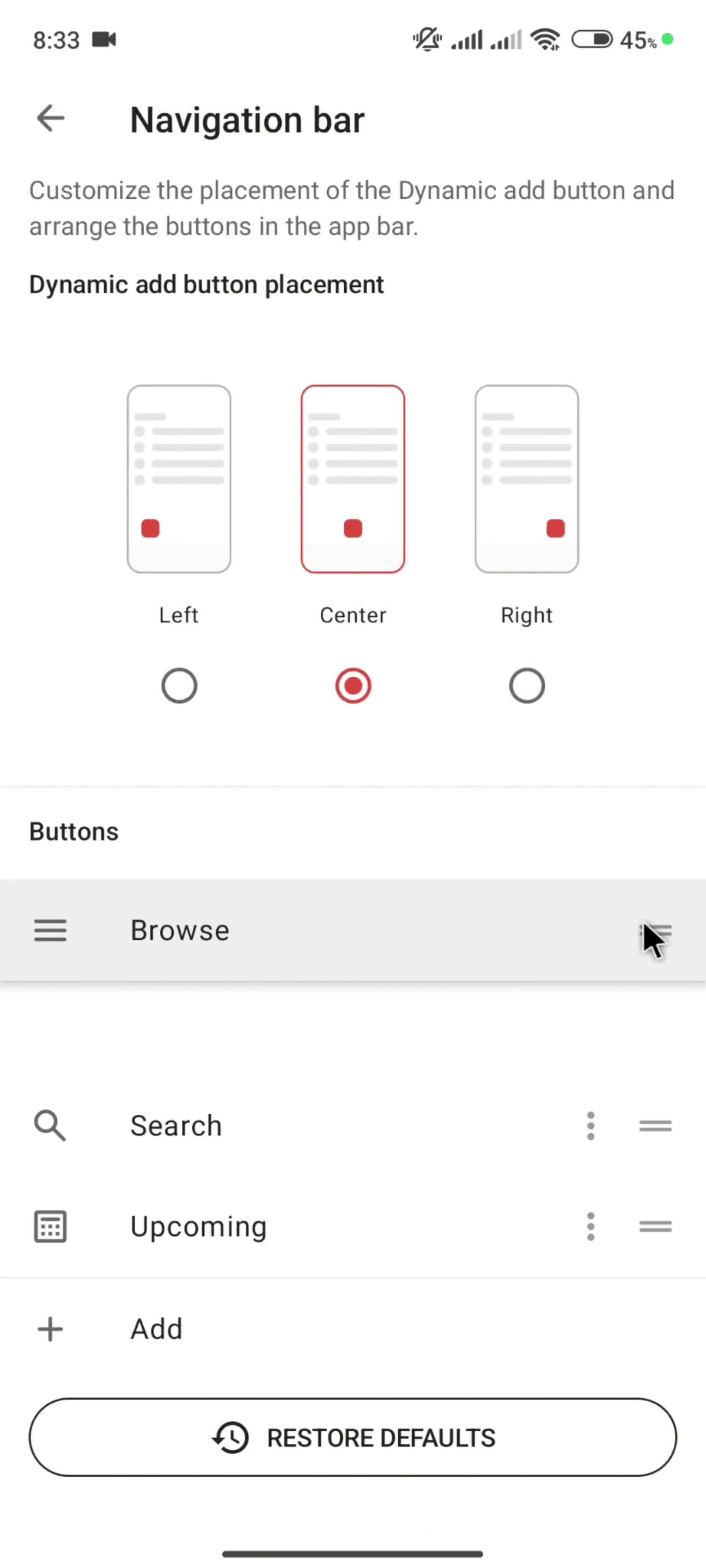 General browsing screenshot