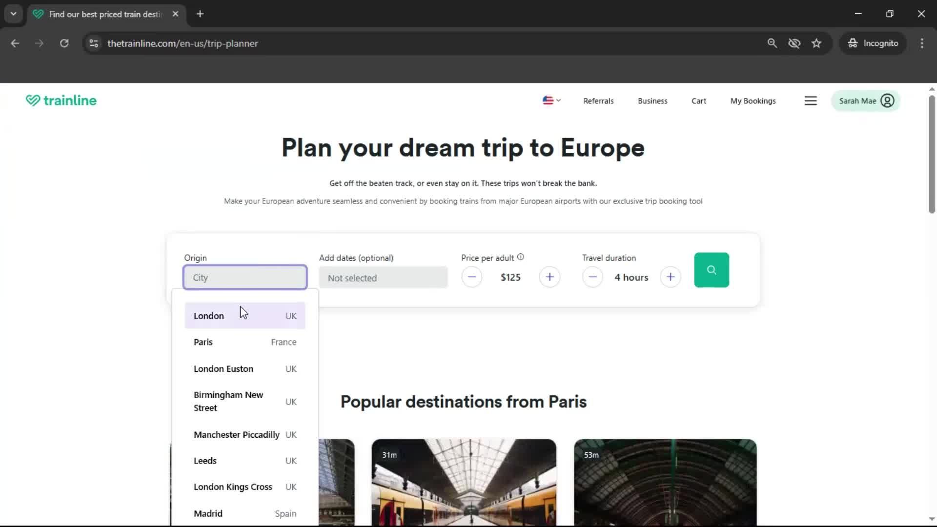 General browsing screenshot