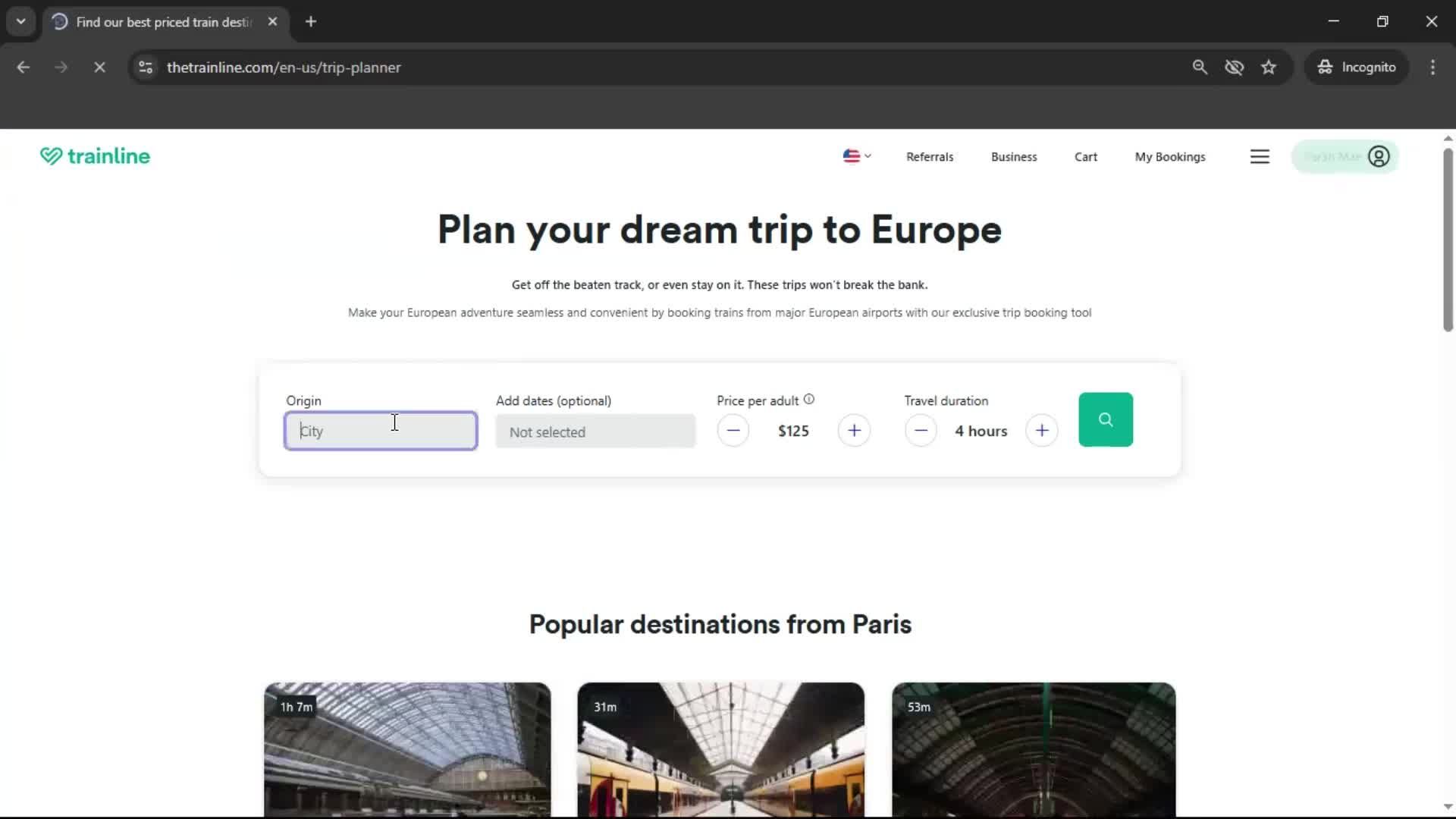 General browsing screenshot