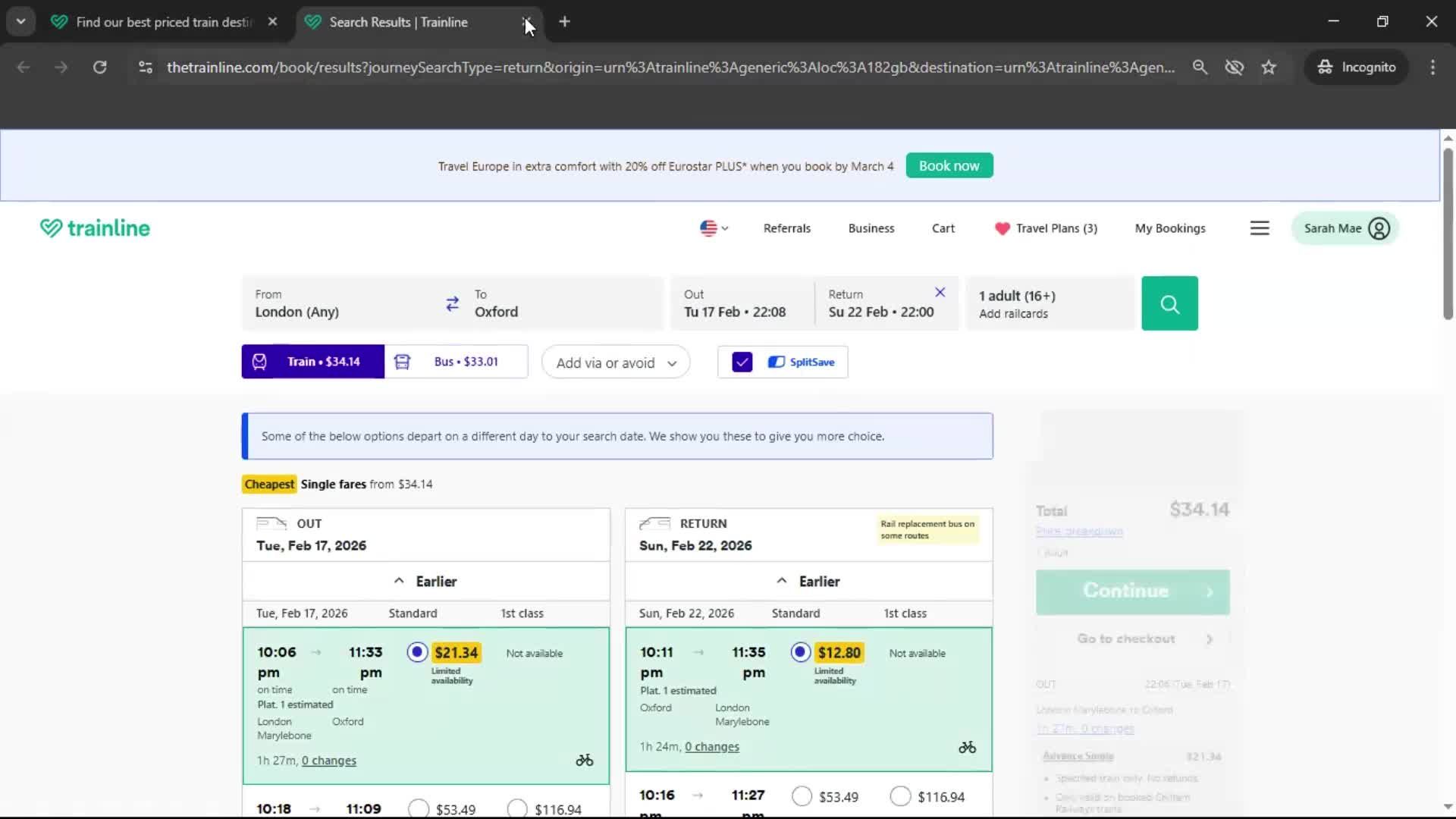 General browsing on Trainline video thumbnail