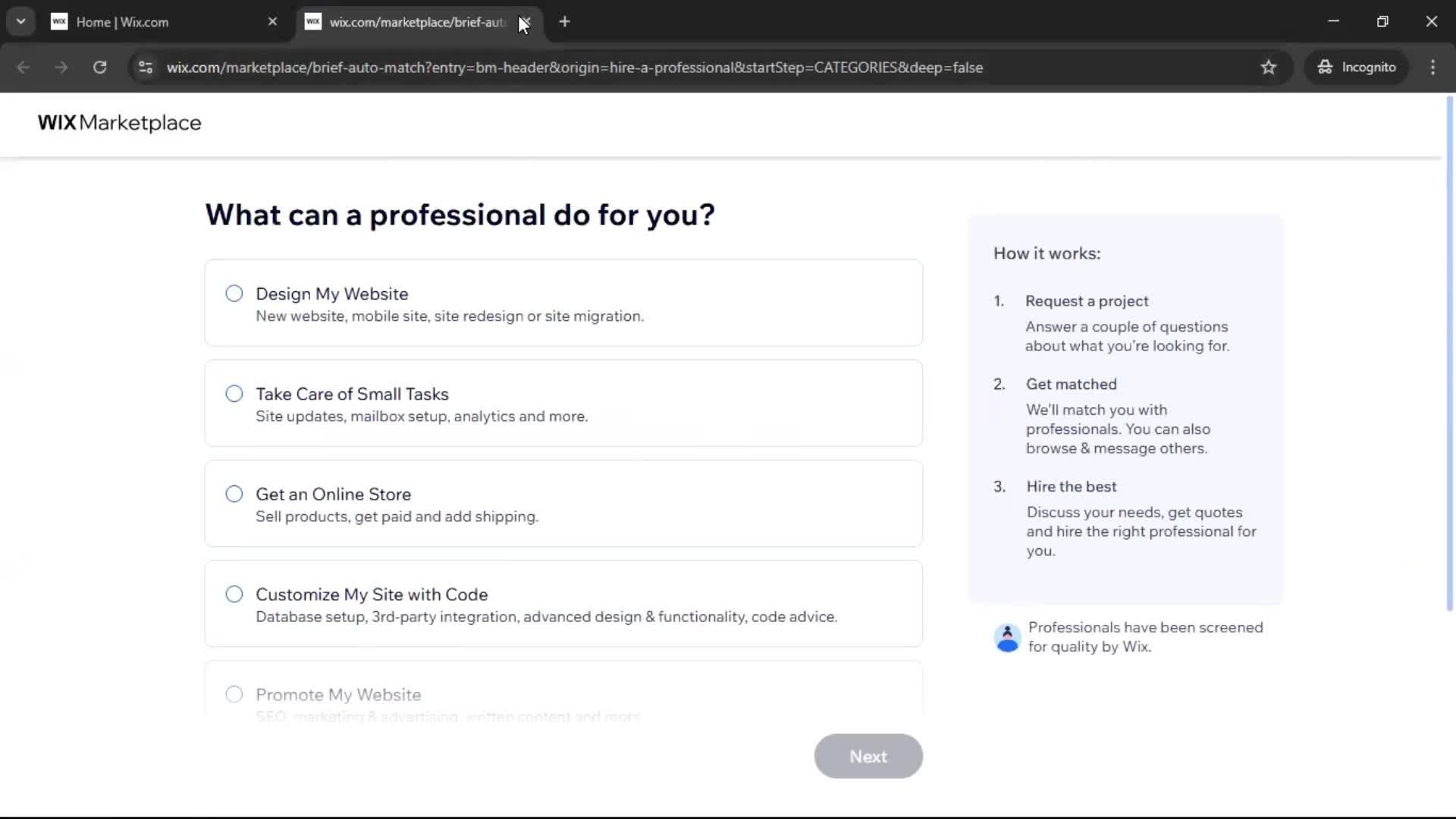 General browsing screenshot