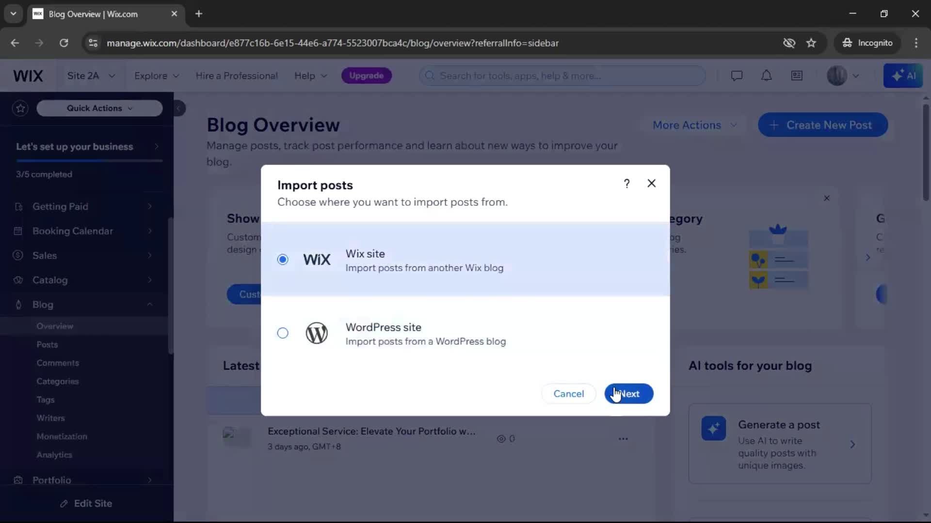 General browsing screenshot