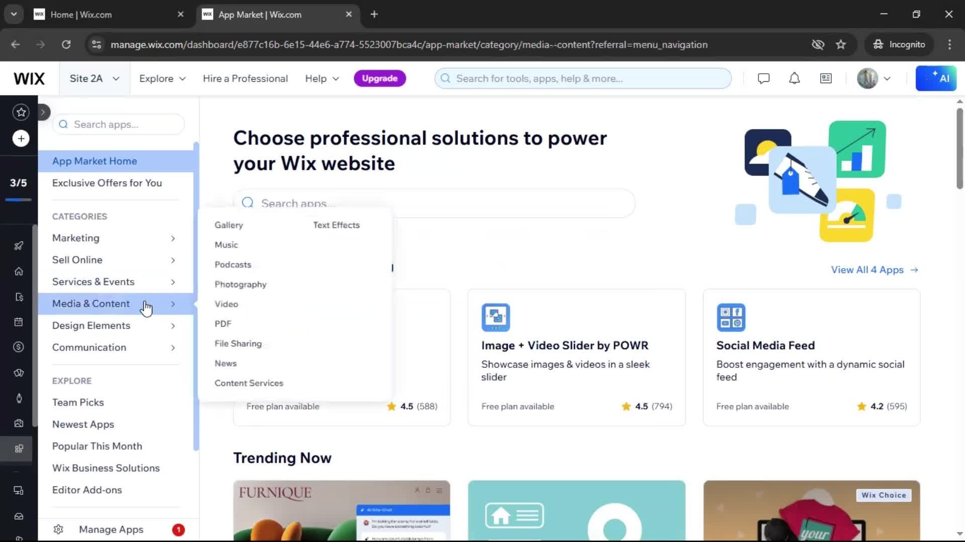 General browsing screenshot