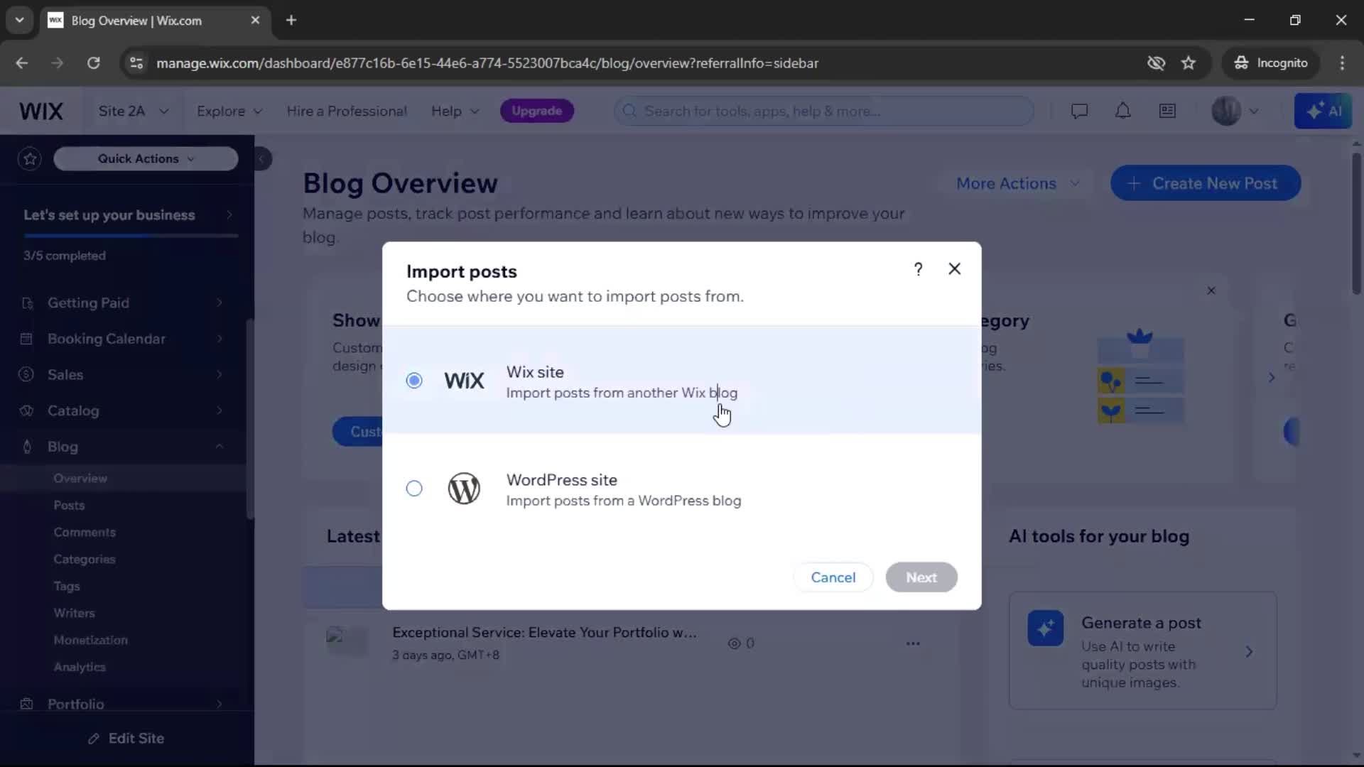 General browsing screenshot