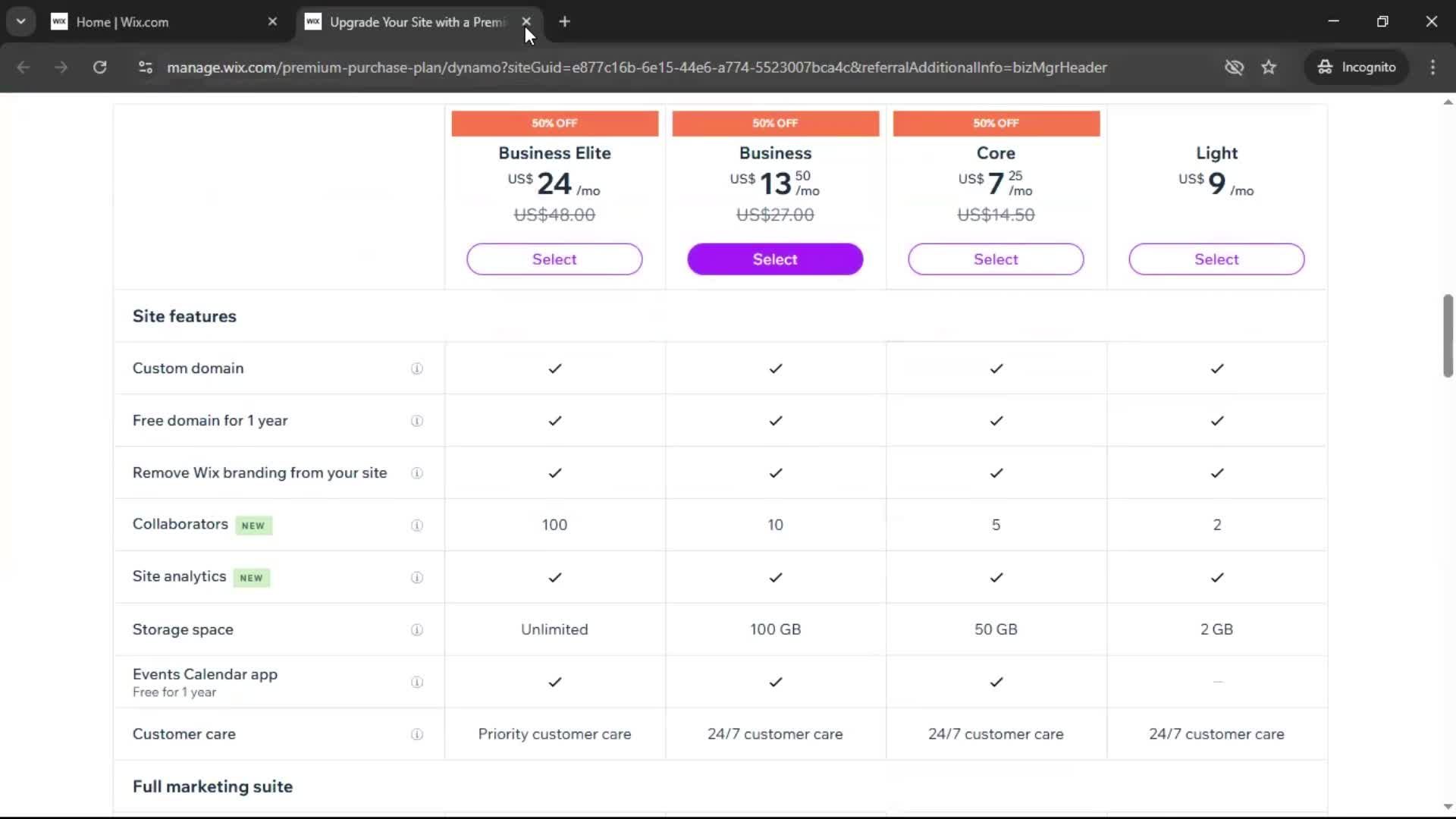 General browsing screenshot
