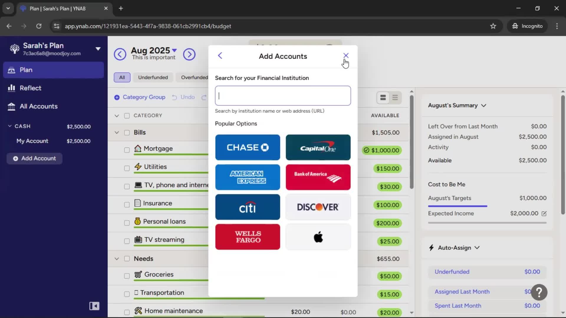 General browsing screenshot