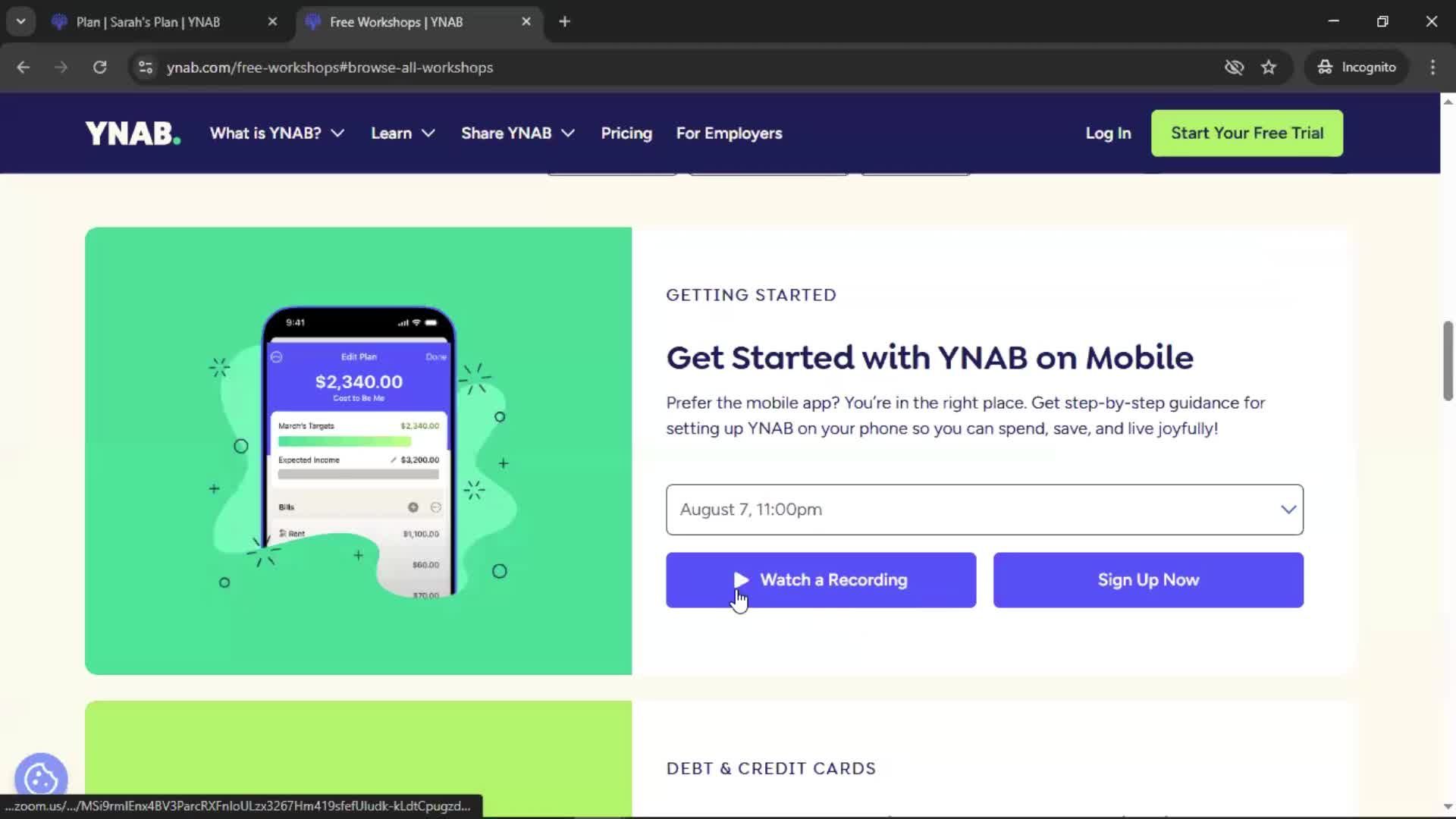 General browsing screenshot