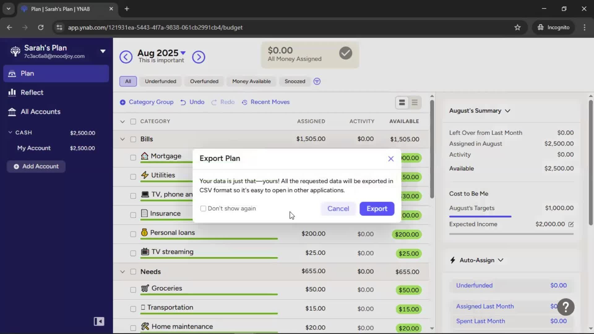 General browsing screenshot