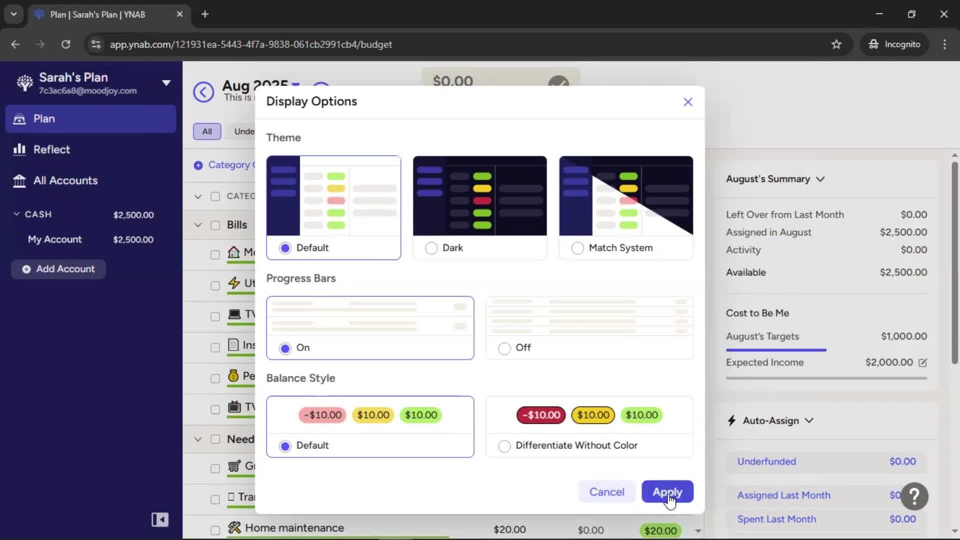 General browsing screenshot