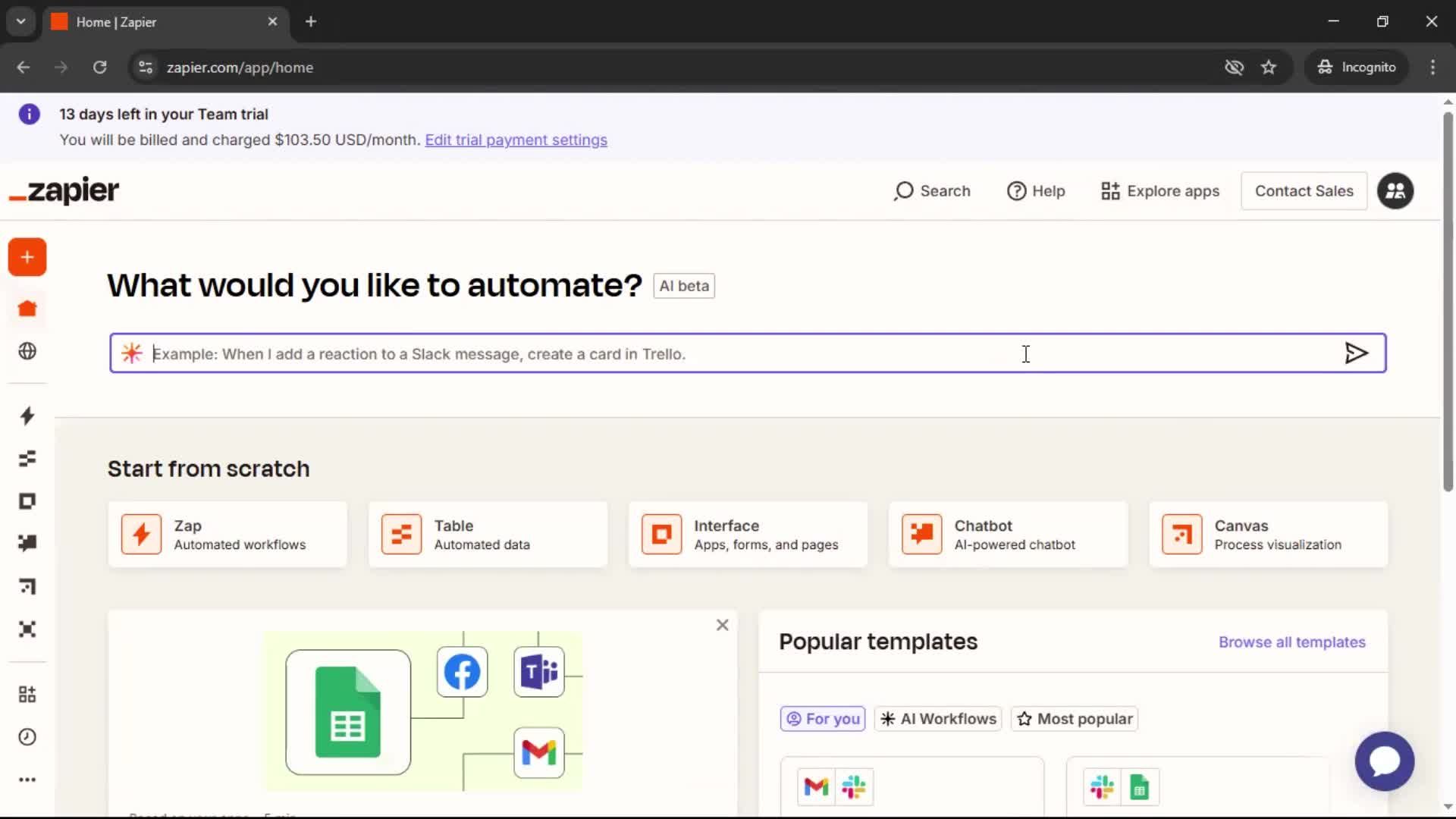General browsing screenshot