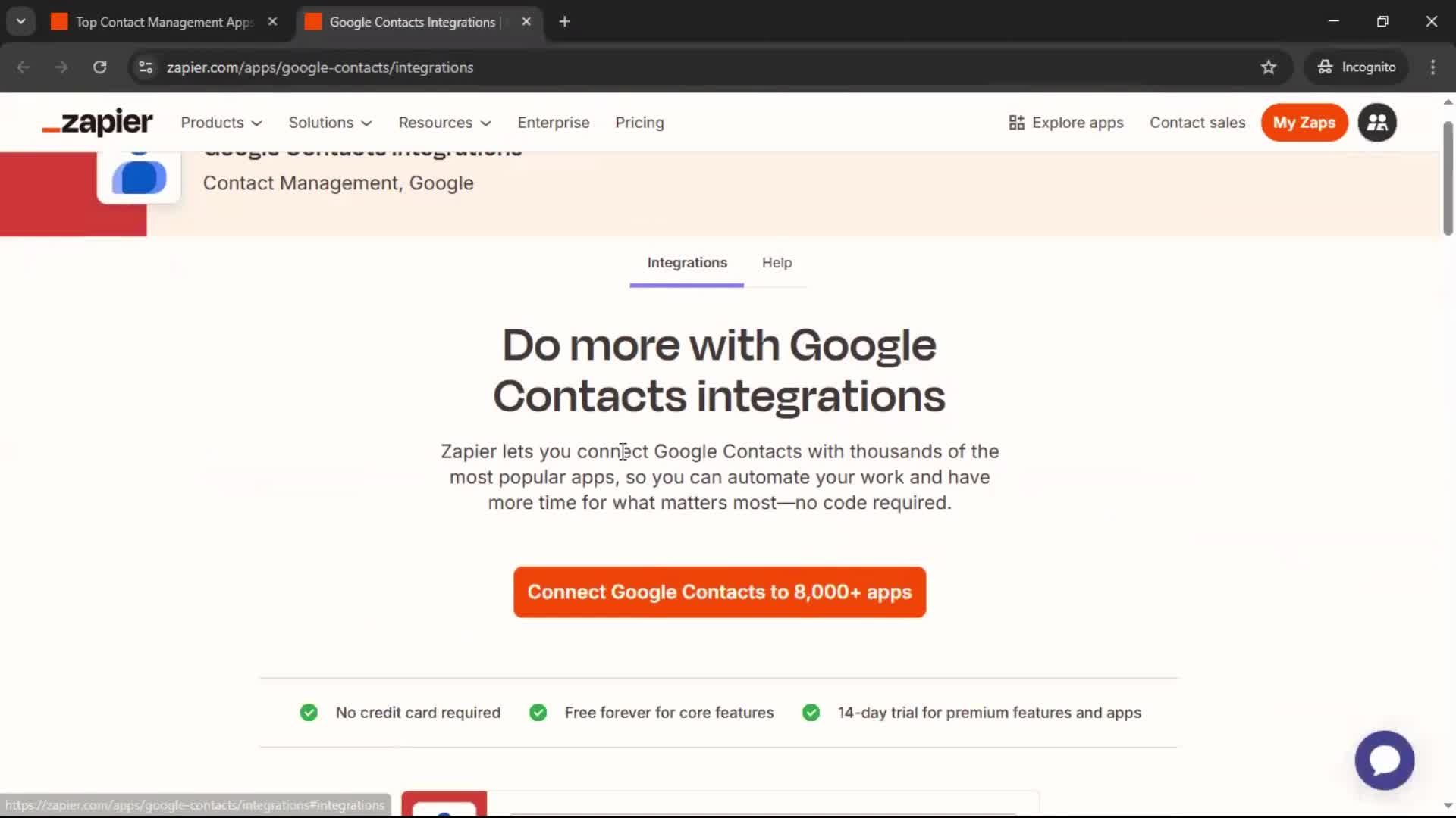 General browsing screenshot