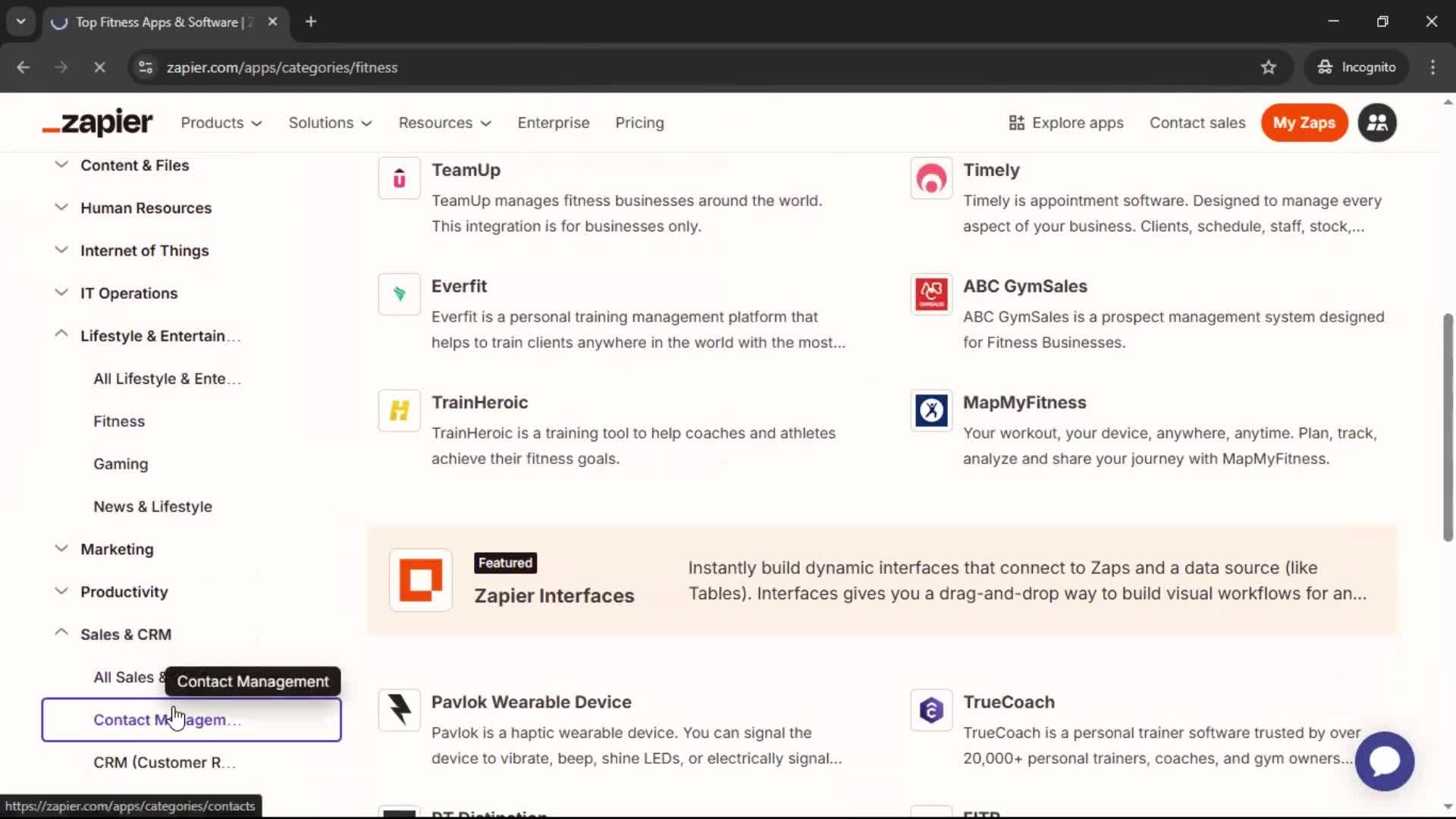 General browsing screenshot