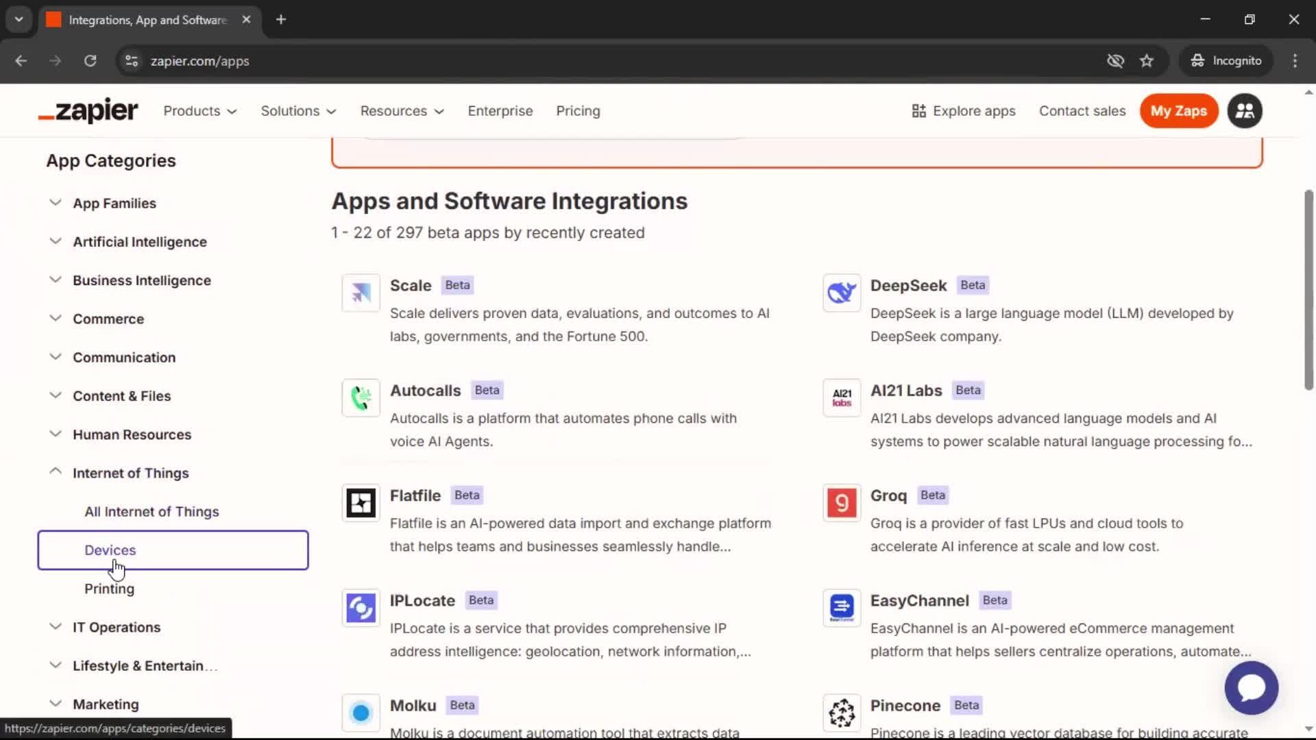 General browsing screenshot