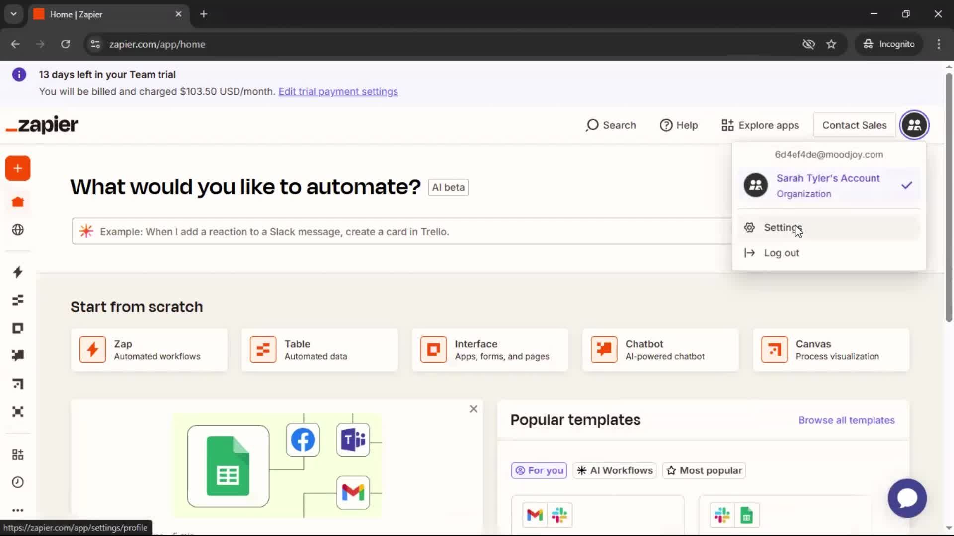 General browsing screenshot