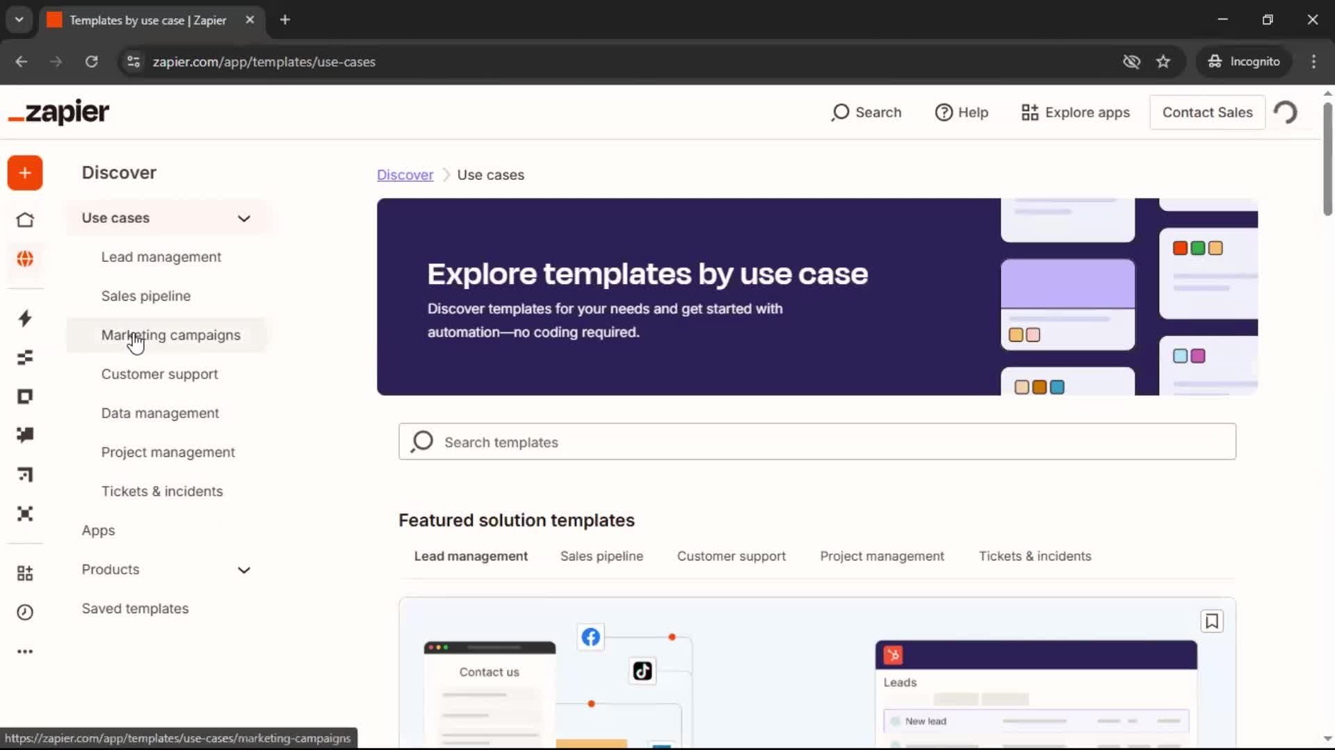 General browsing screenshot