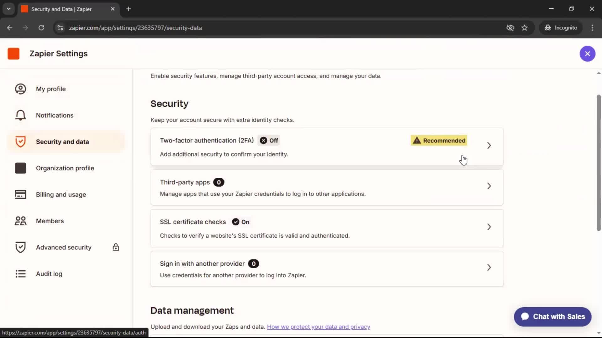 General browsing screenshot