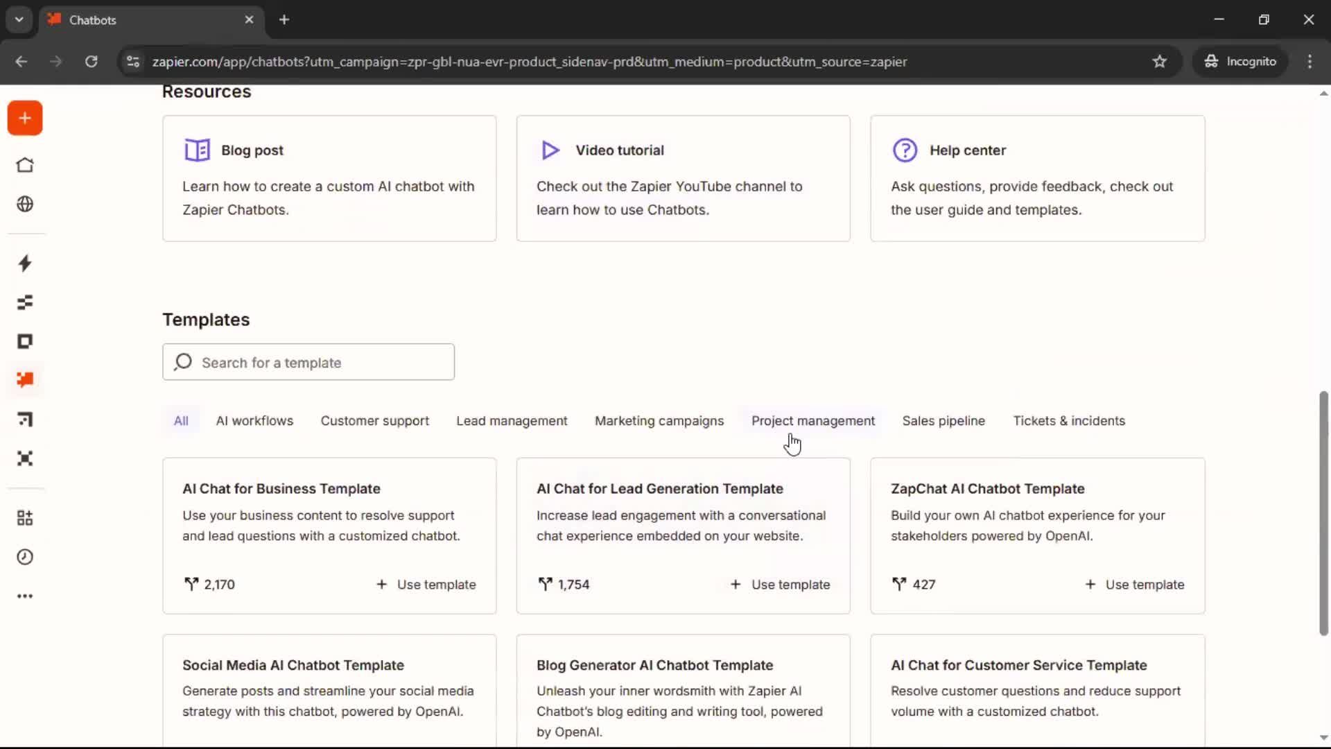 General browsing screenshot