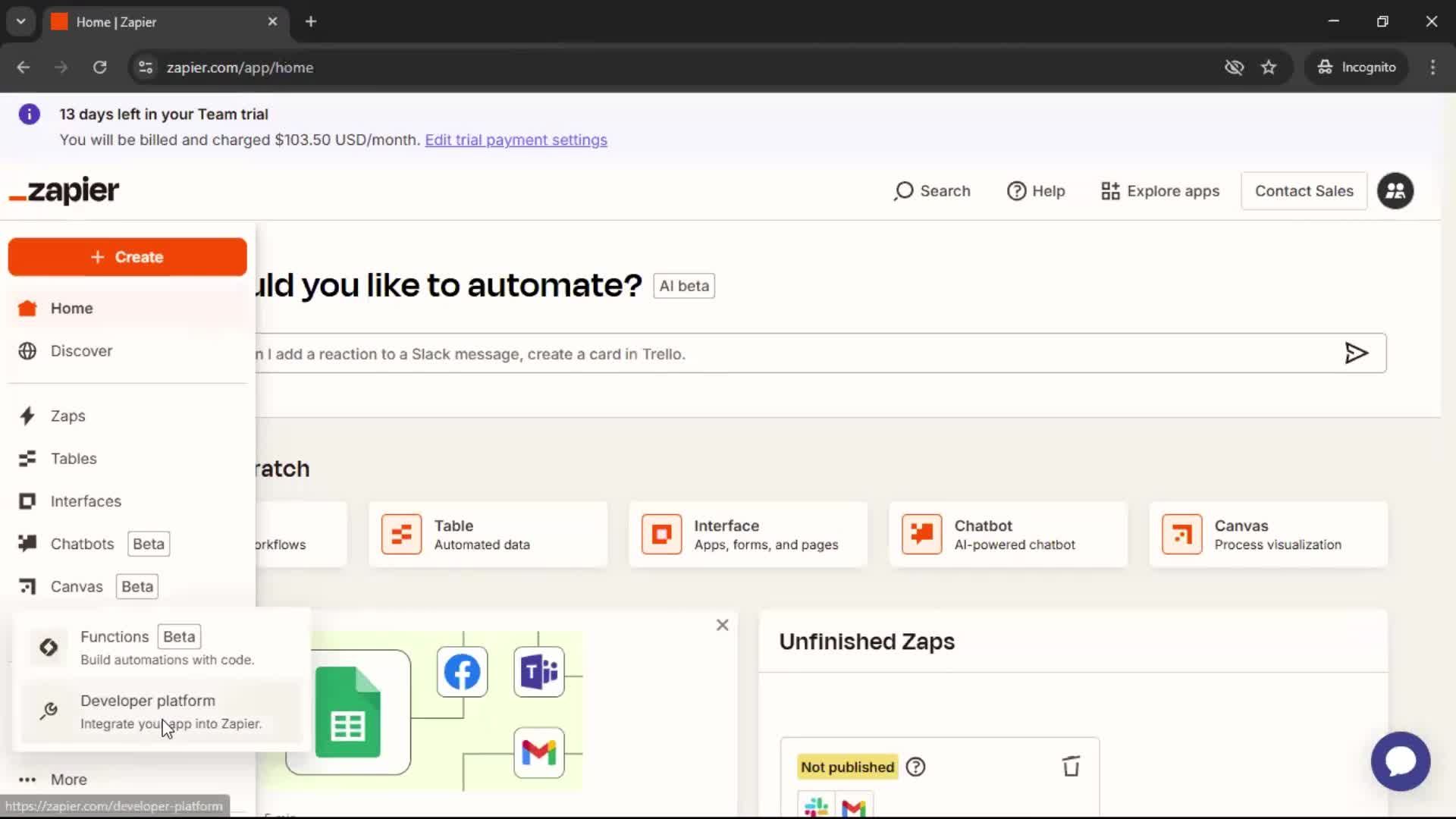 General browsing screenshot