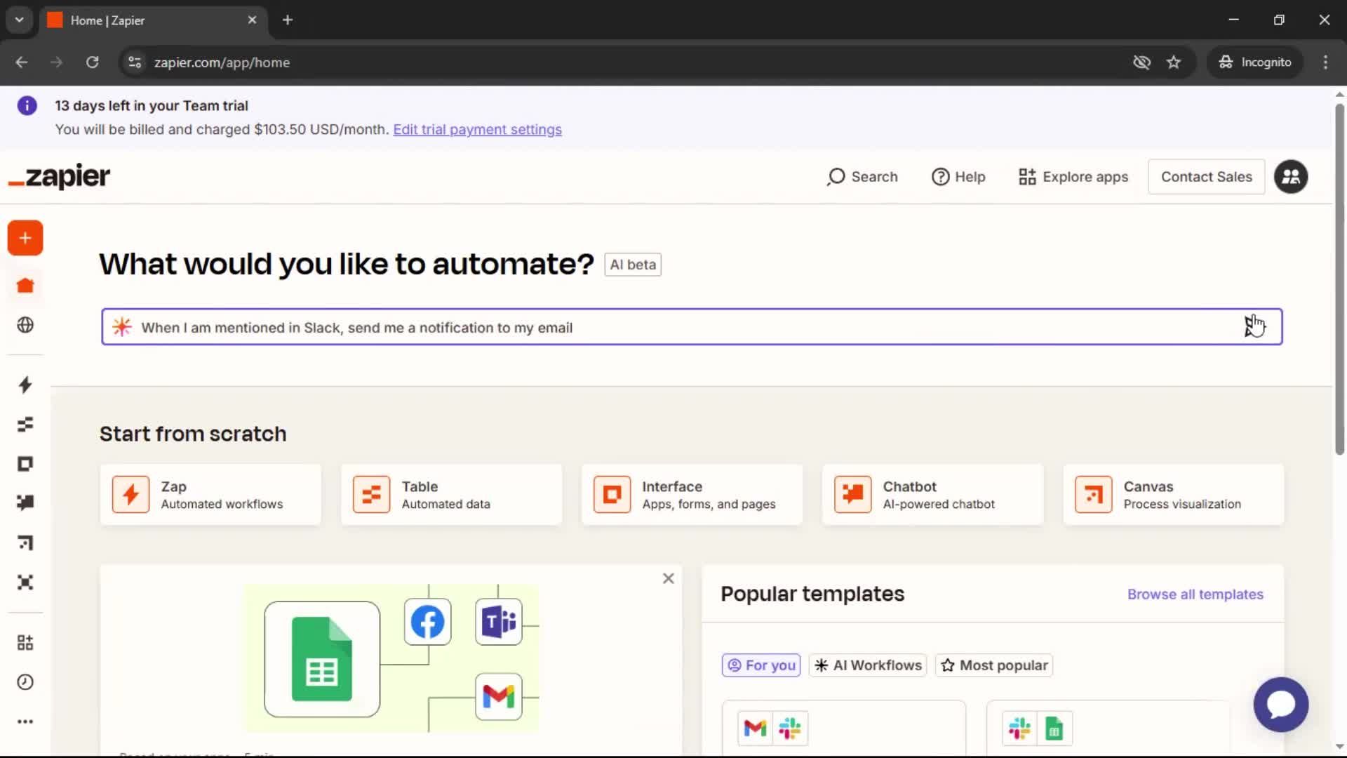 General browsing screenshot