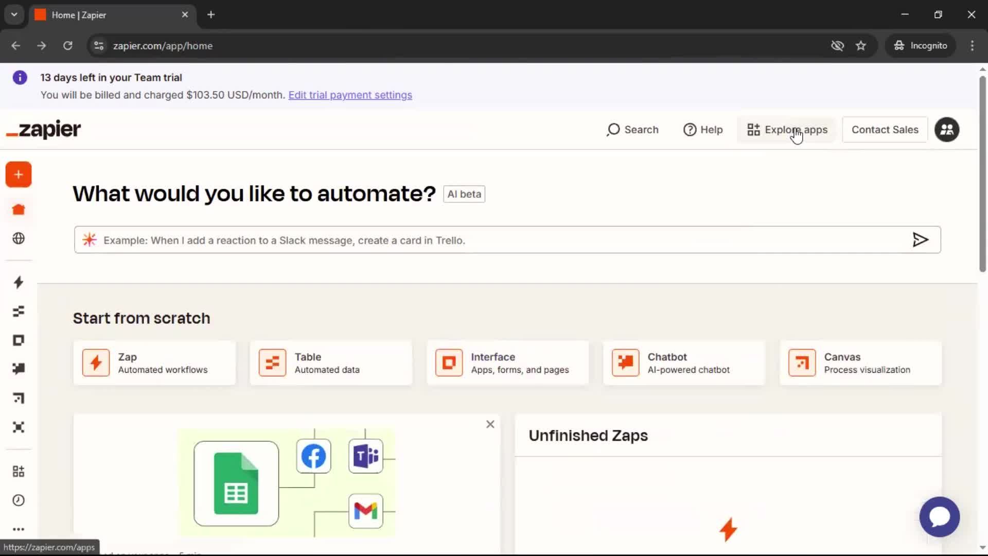General browsing screenshot
