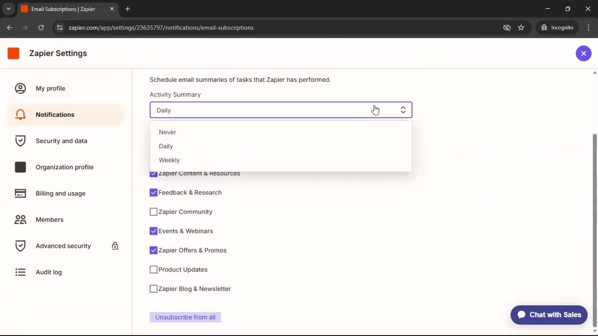 General browsing screenshot