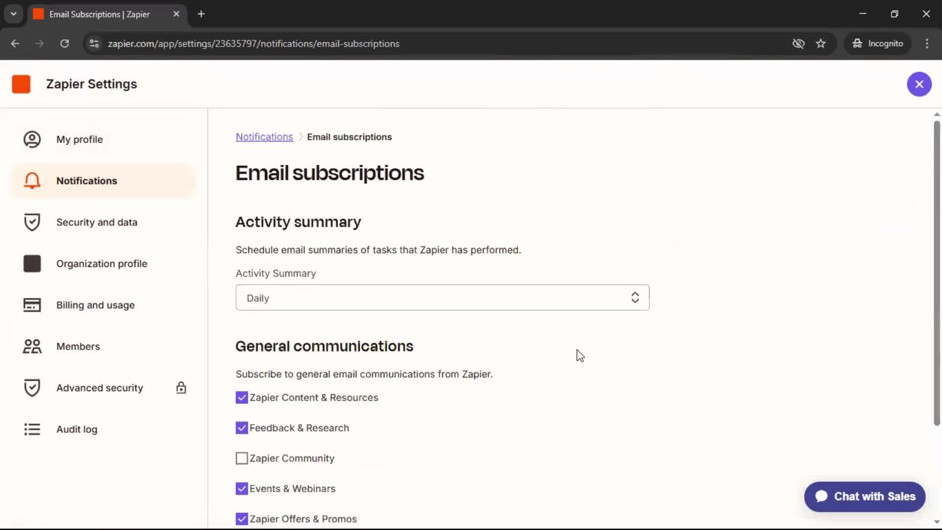 General browsing screenshot