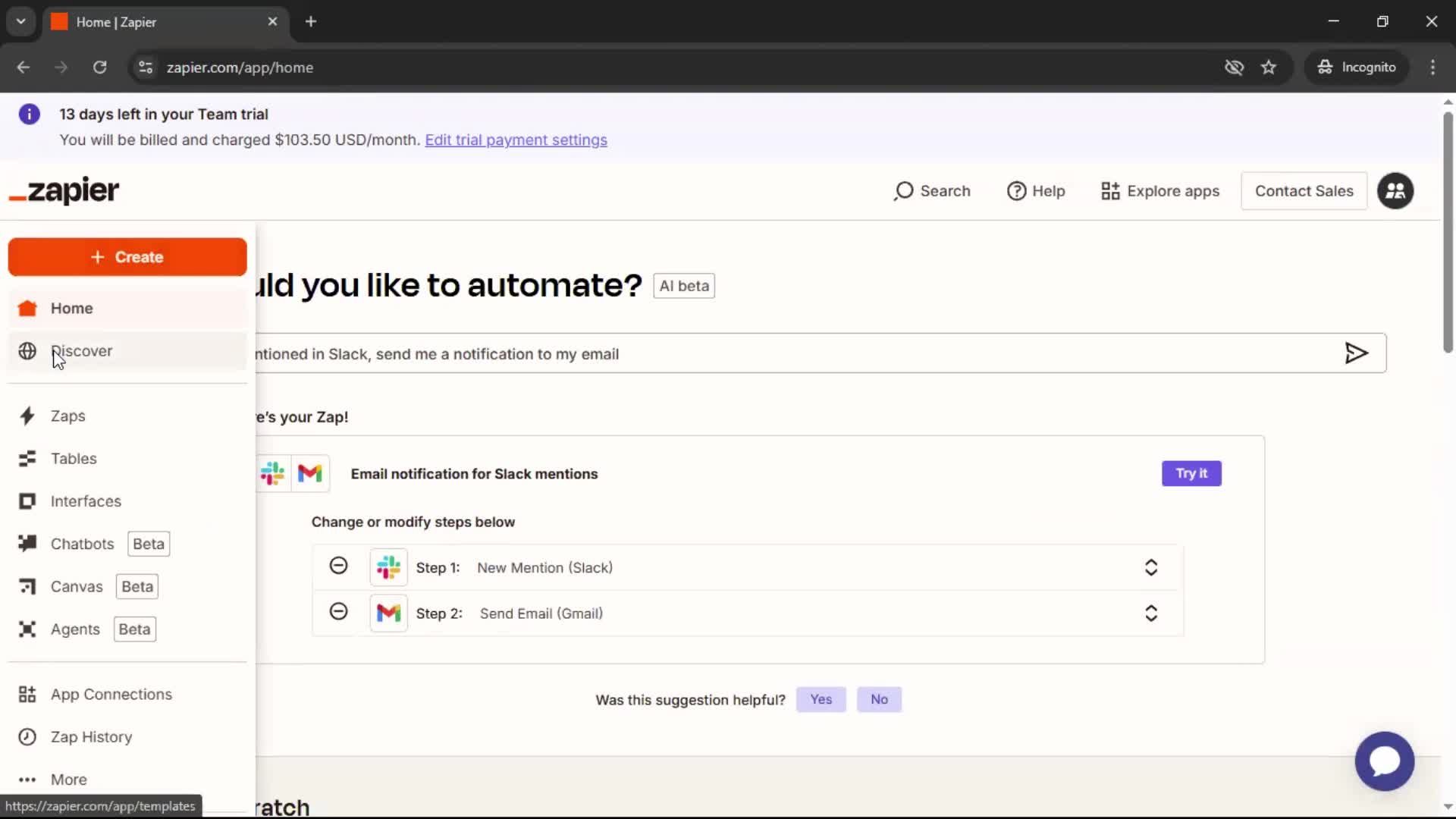 General browsing screenshot