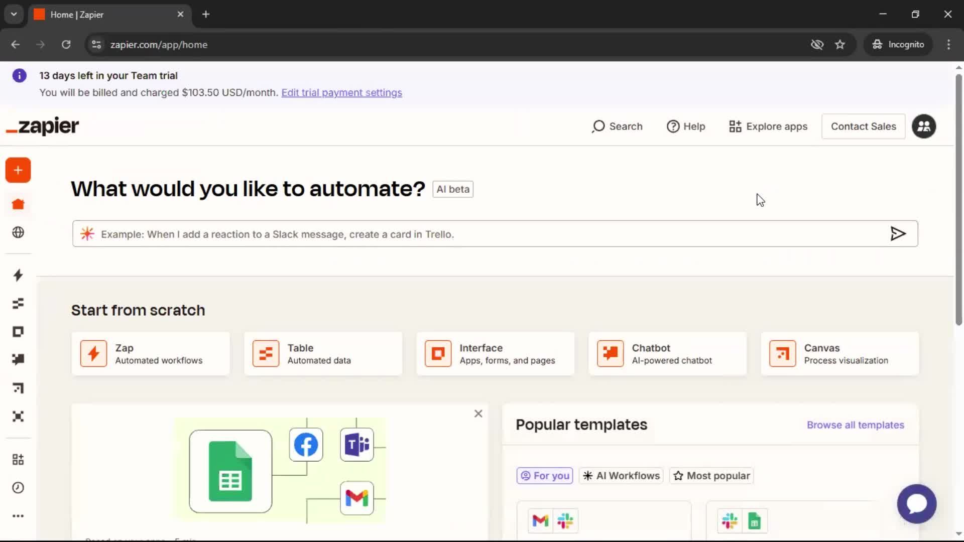 General browsing screenshot