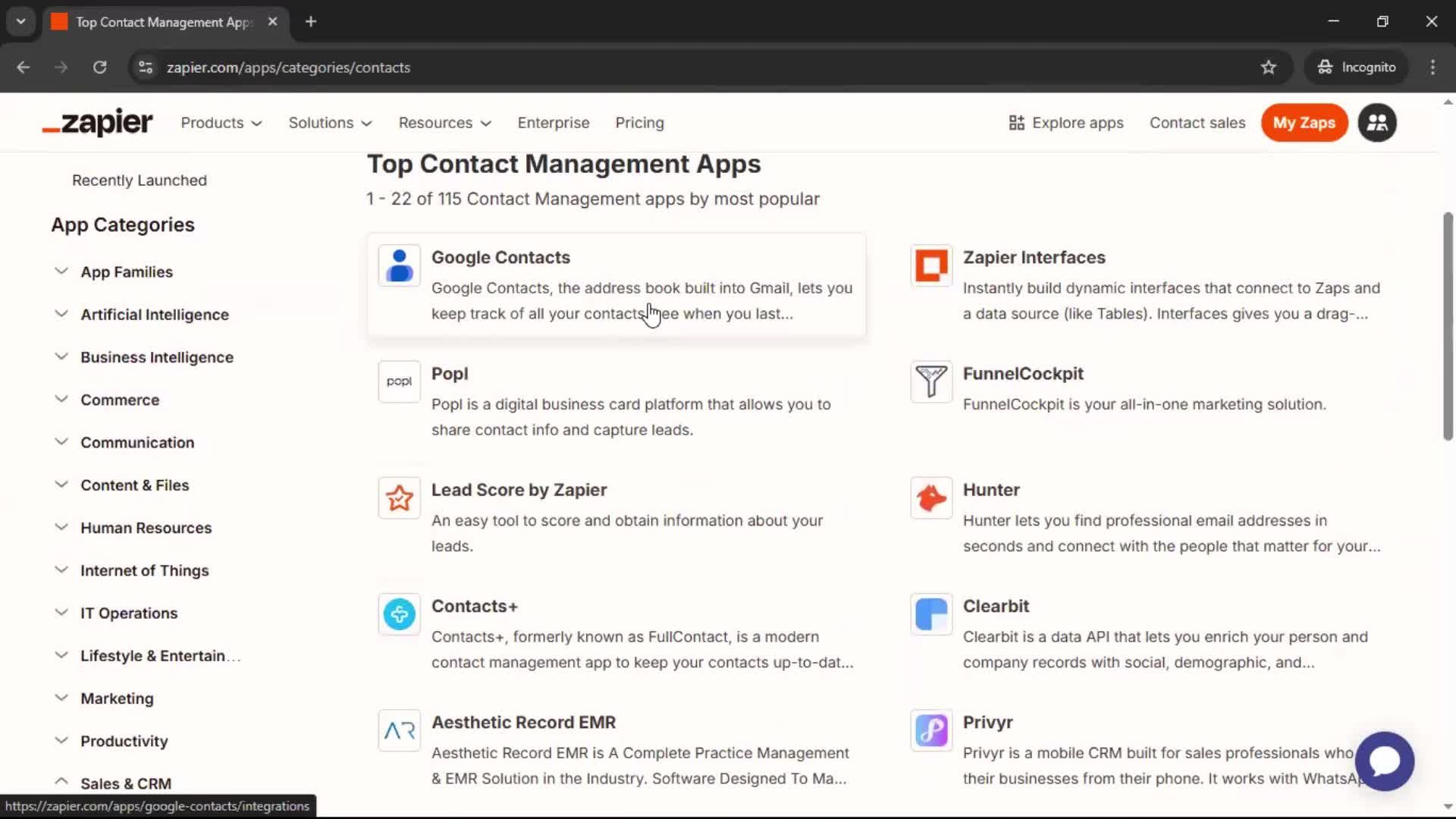 General browsing screenshot