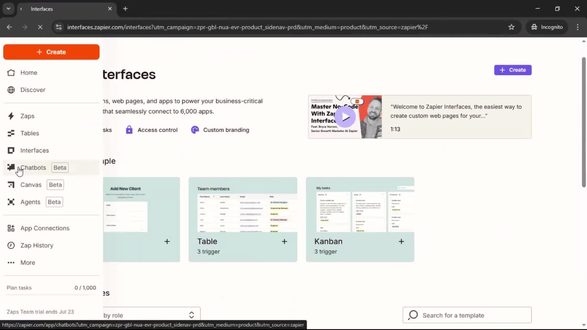 General browsing screenshot