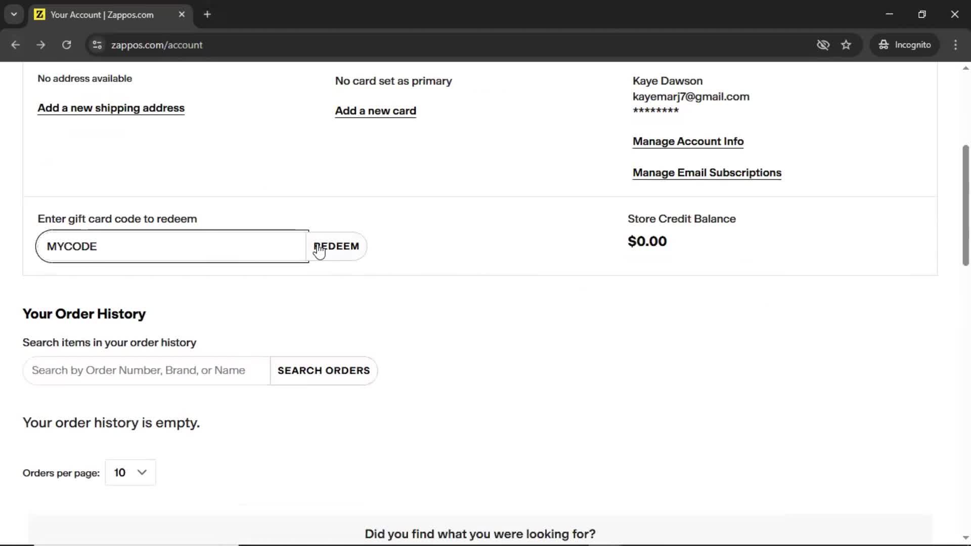 General browsing screenshot