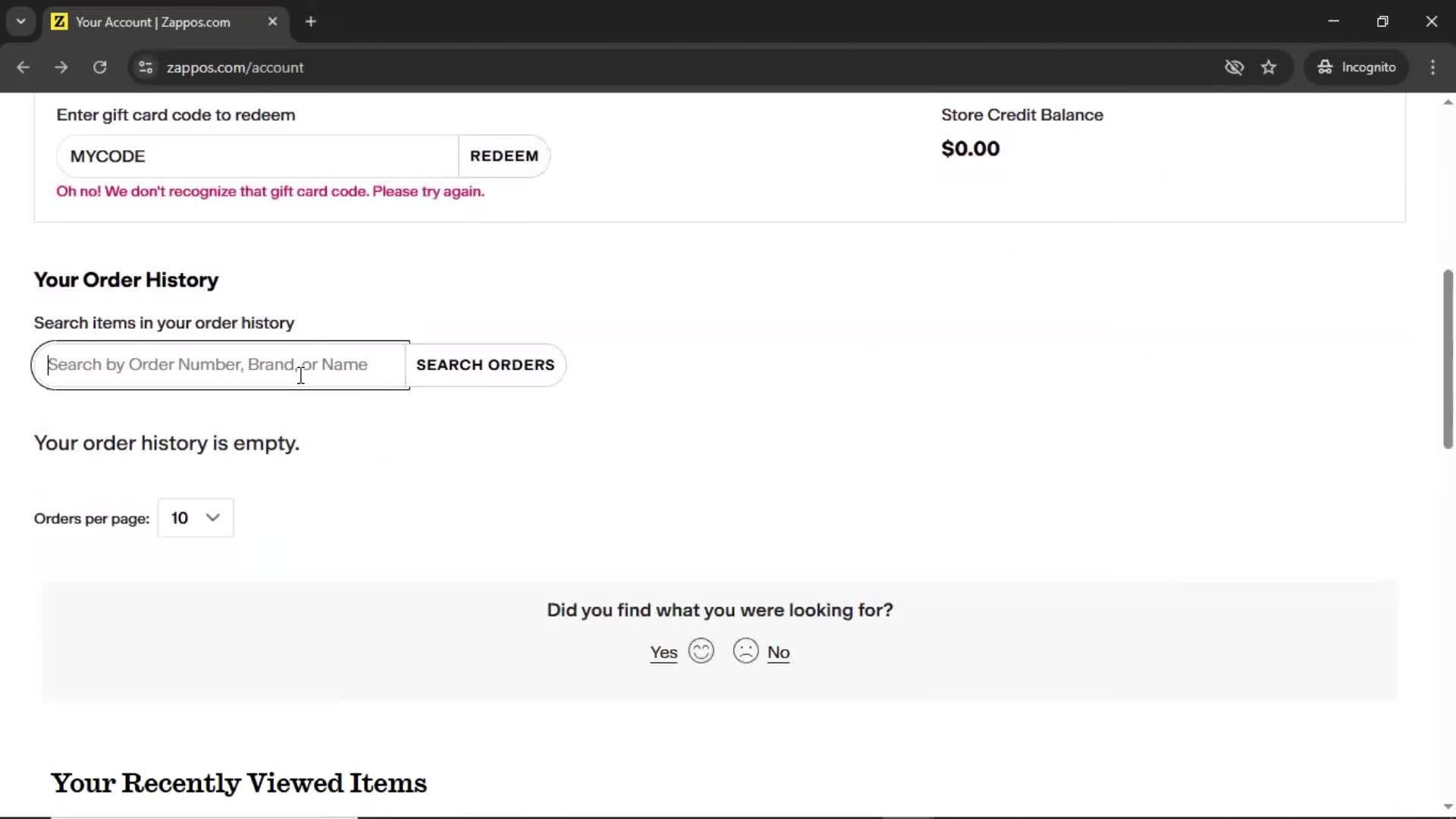 General browsing on Zappos video thumbnail