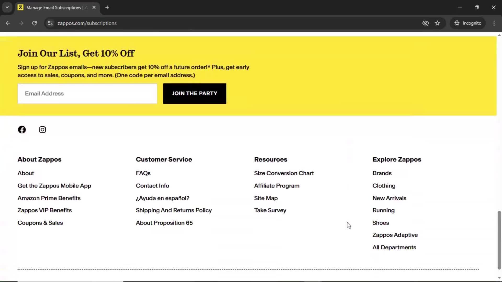 General browsing screenshot