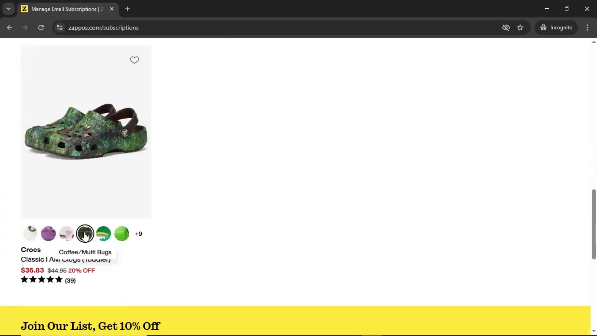 General browsing screenshot