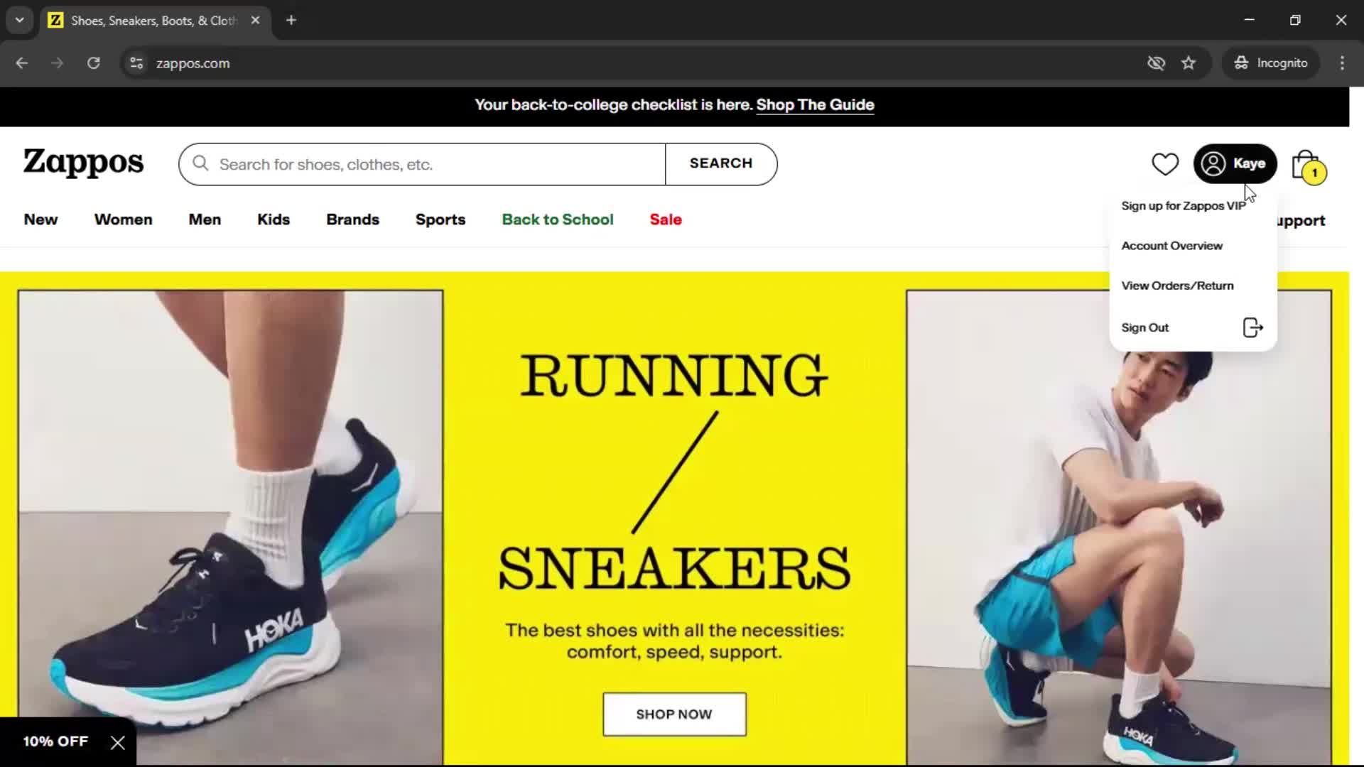 General browsing on Zappos video thumbnail