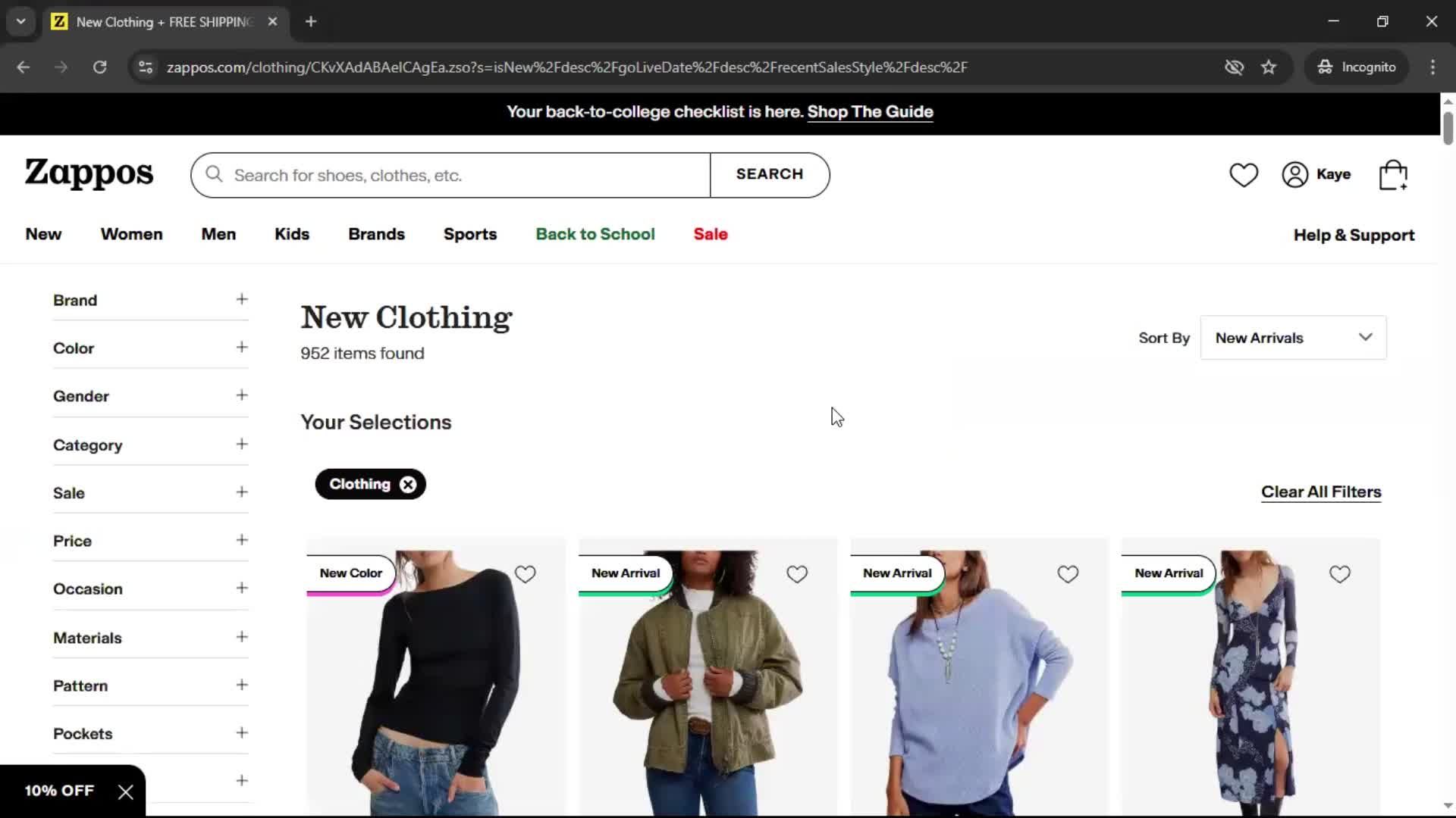 General browsing on Zappos video thumbnail