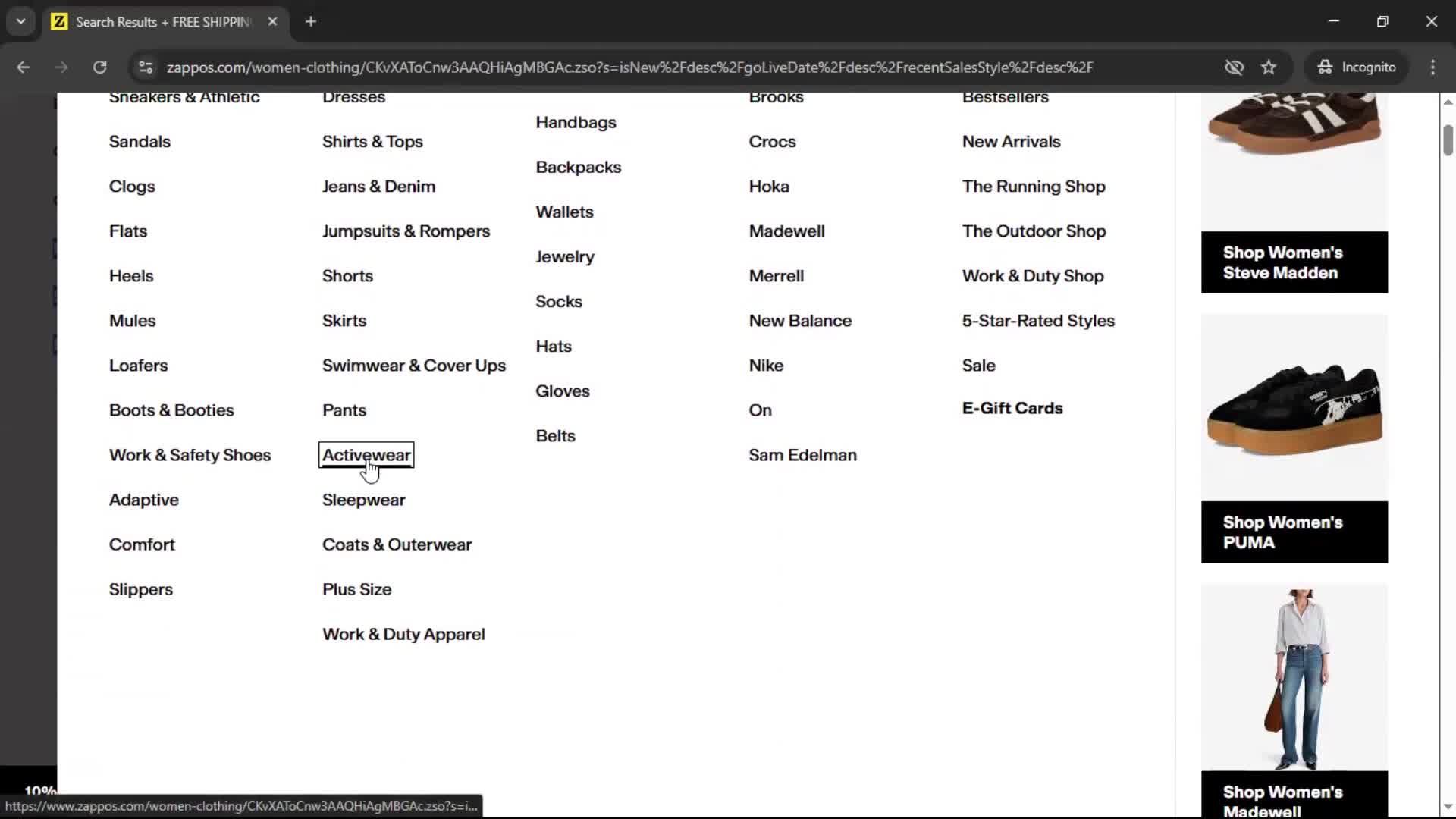 General browsing screenshot