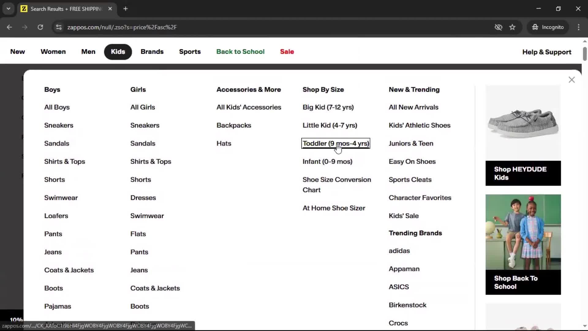 General browsing screenshot