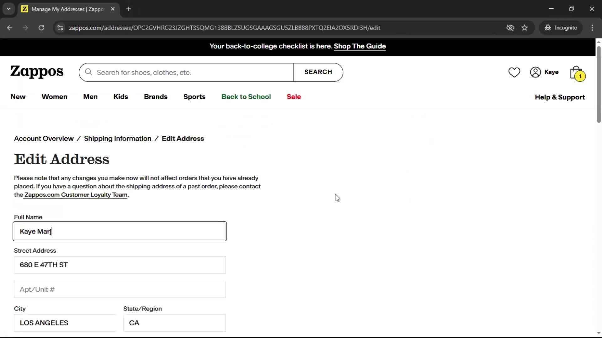 General browsing screenshot