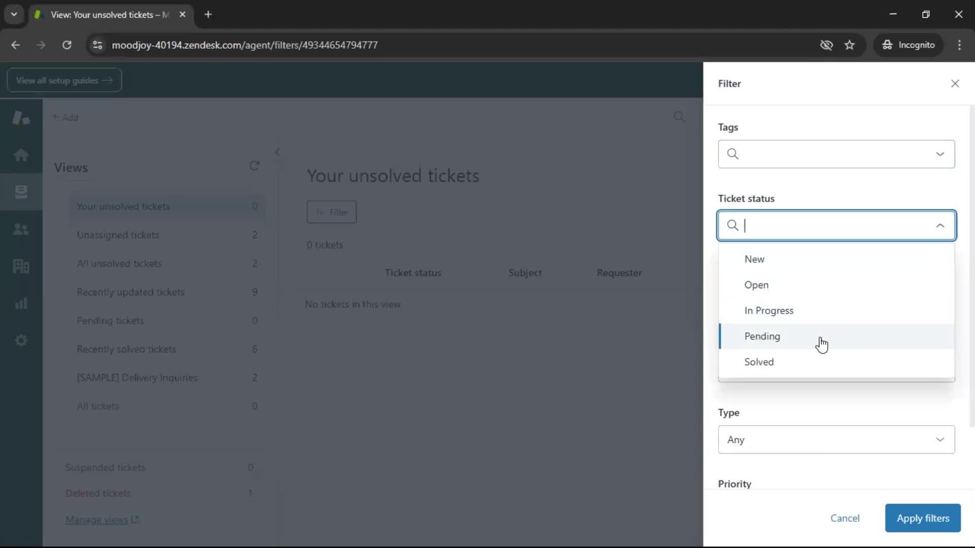 General browsing screenshot