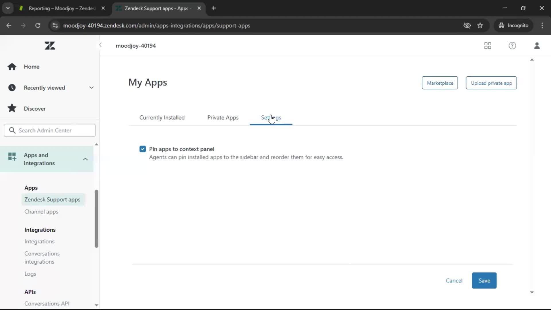 General browsing screenshot