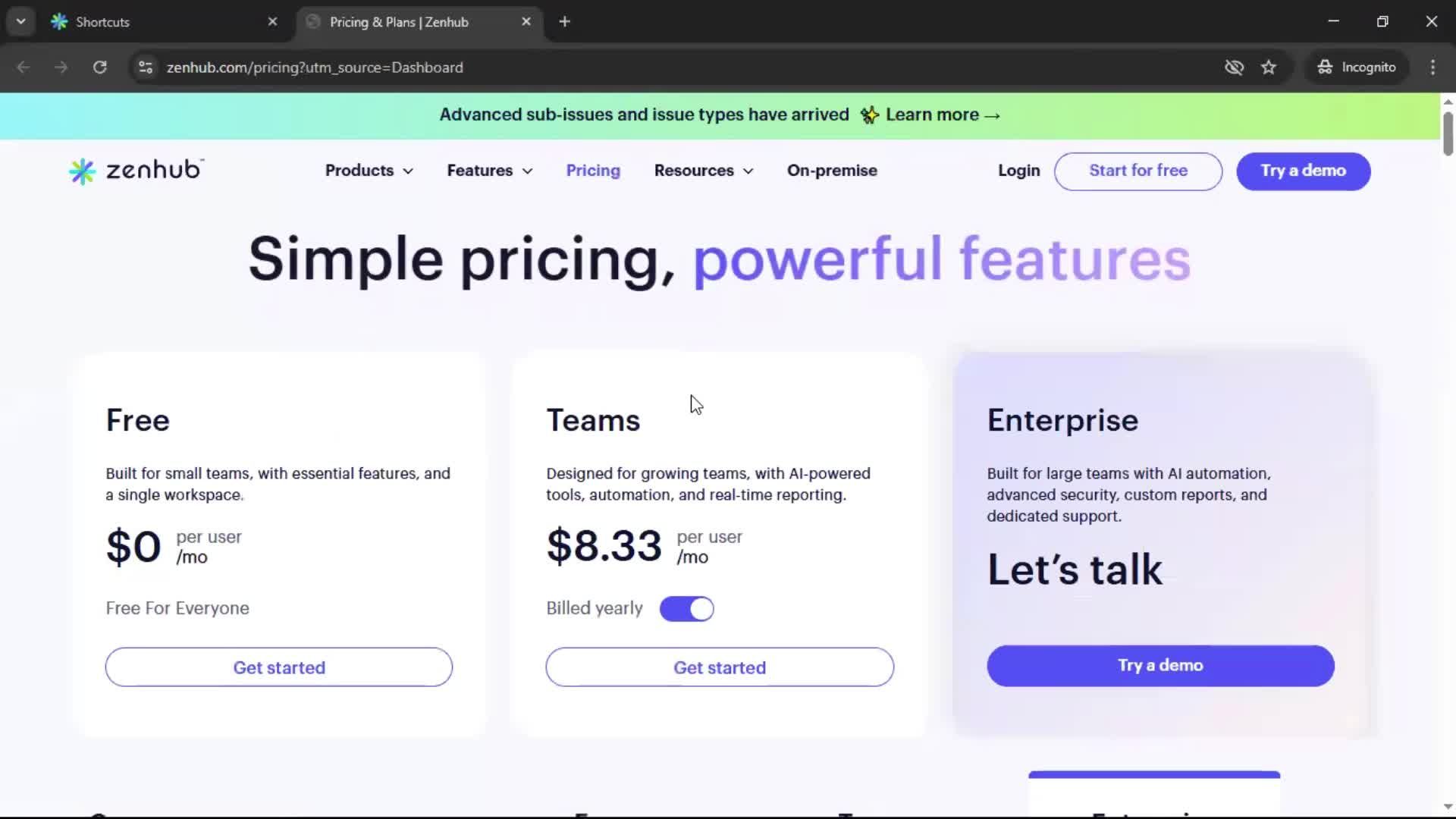 General browsing screenshot