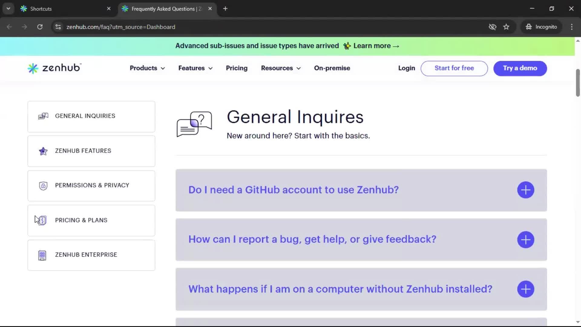 General browsing screenshot