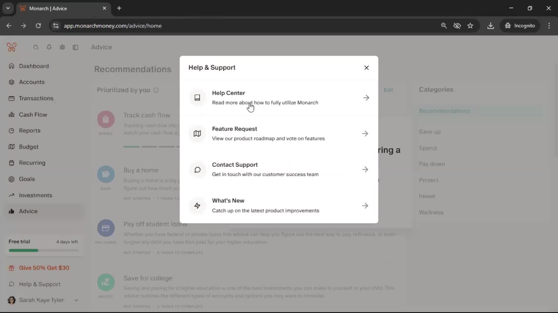 General browsing screenshot