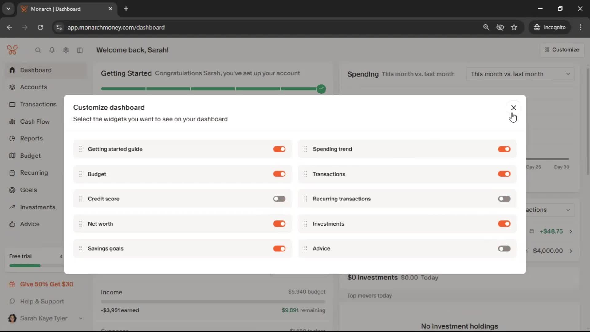 General browsing screenshot