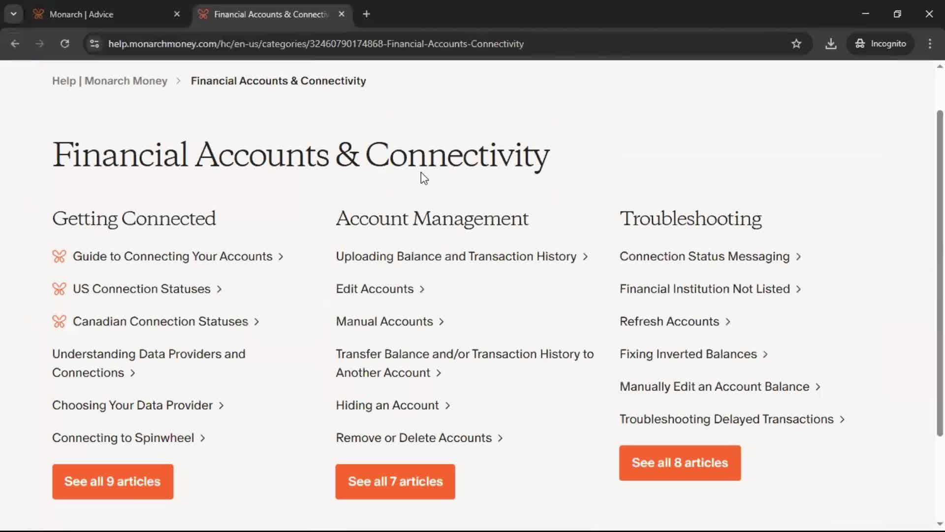 General browsing screenshot