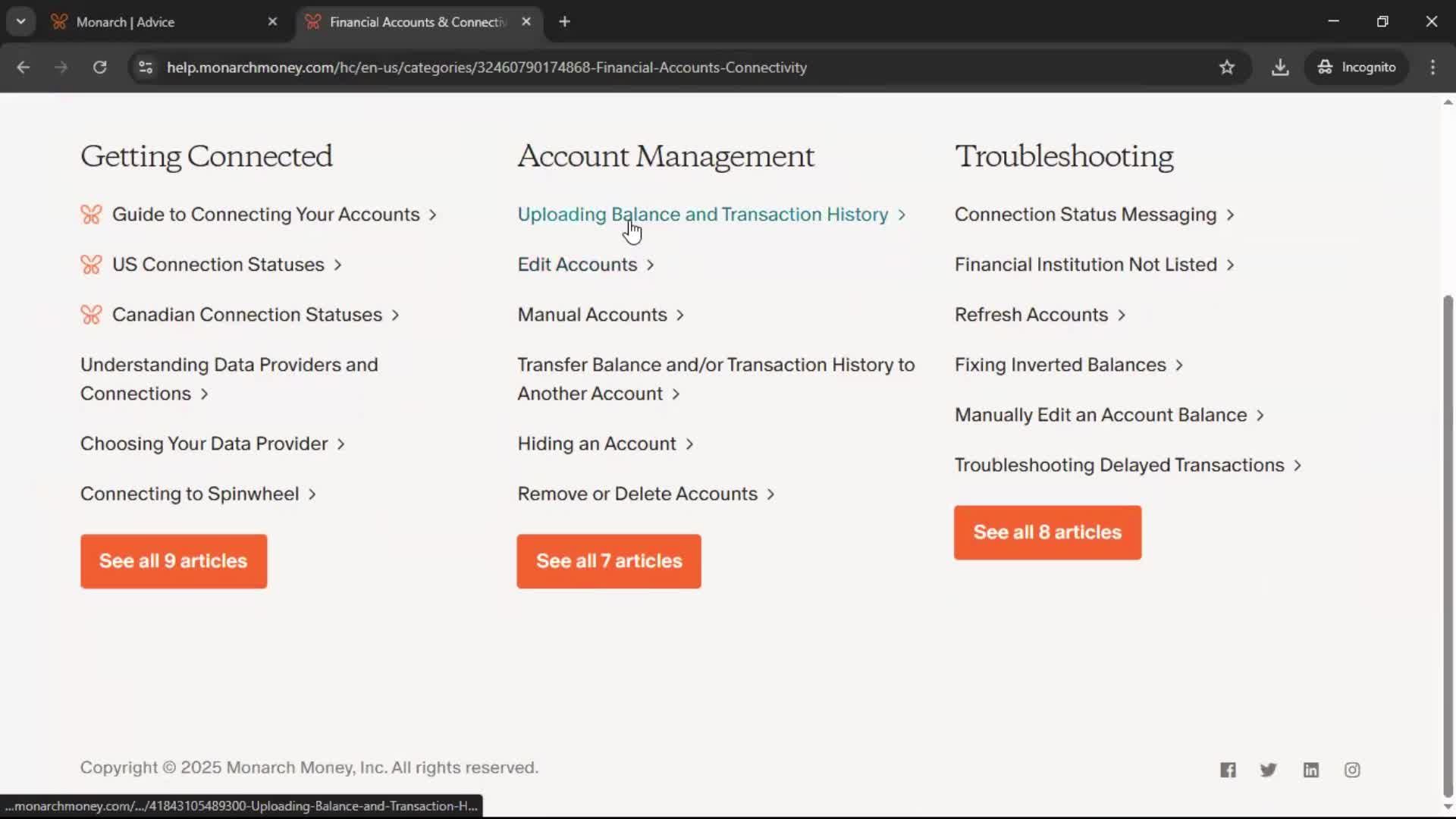 General browsing screenshot