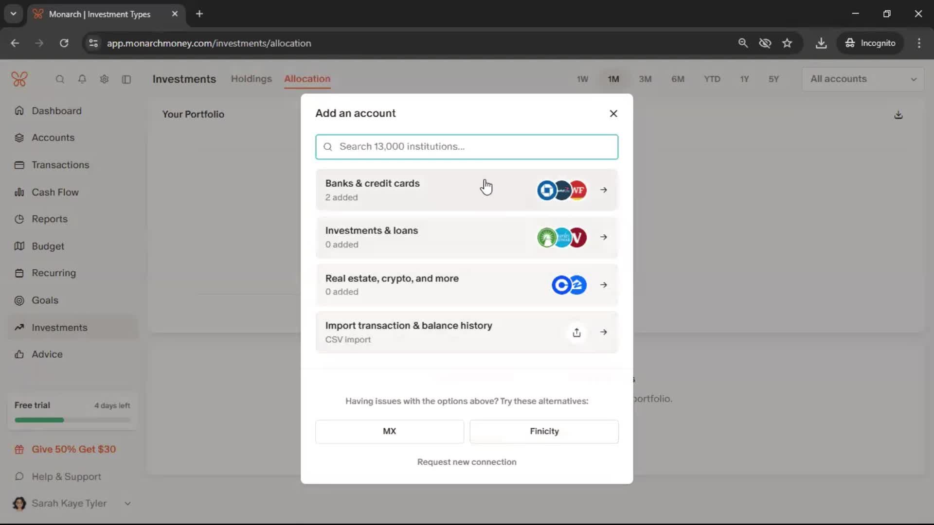 General browsing screenshot
