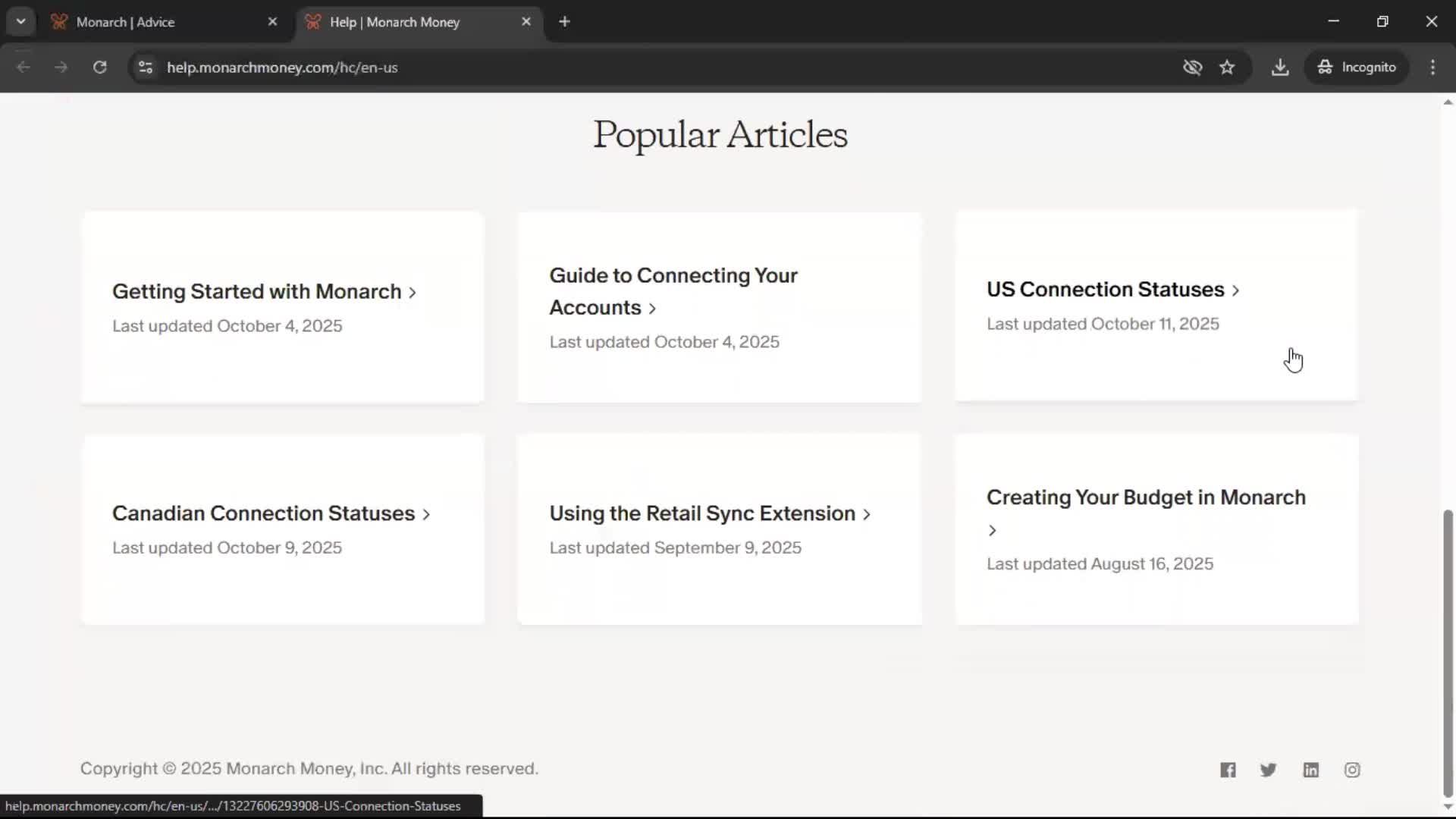 General browsing screenshot