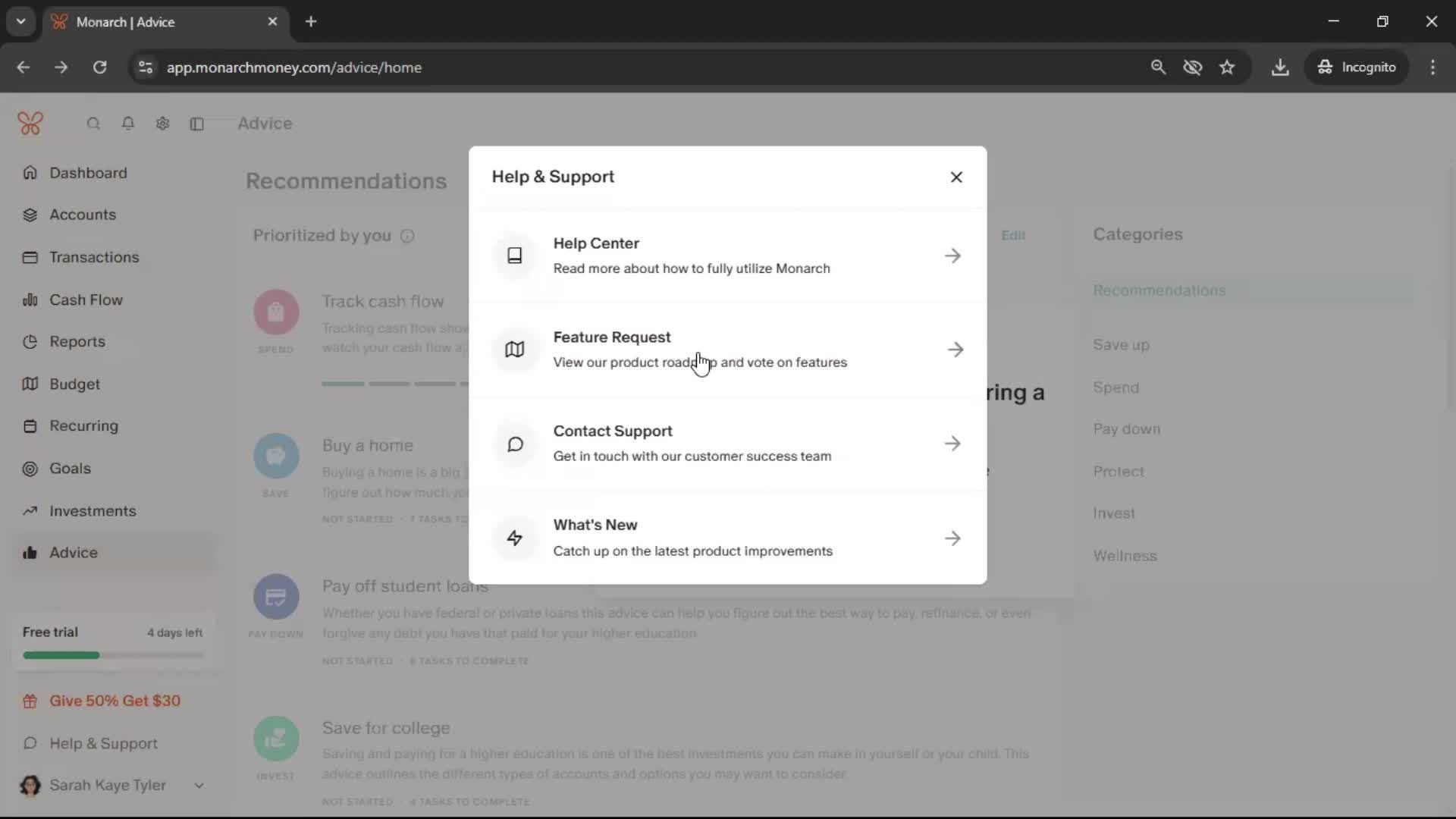 General browsing screenshot